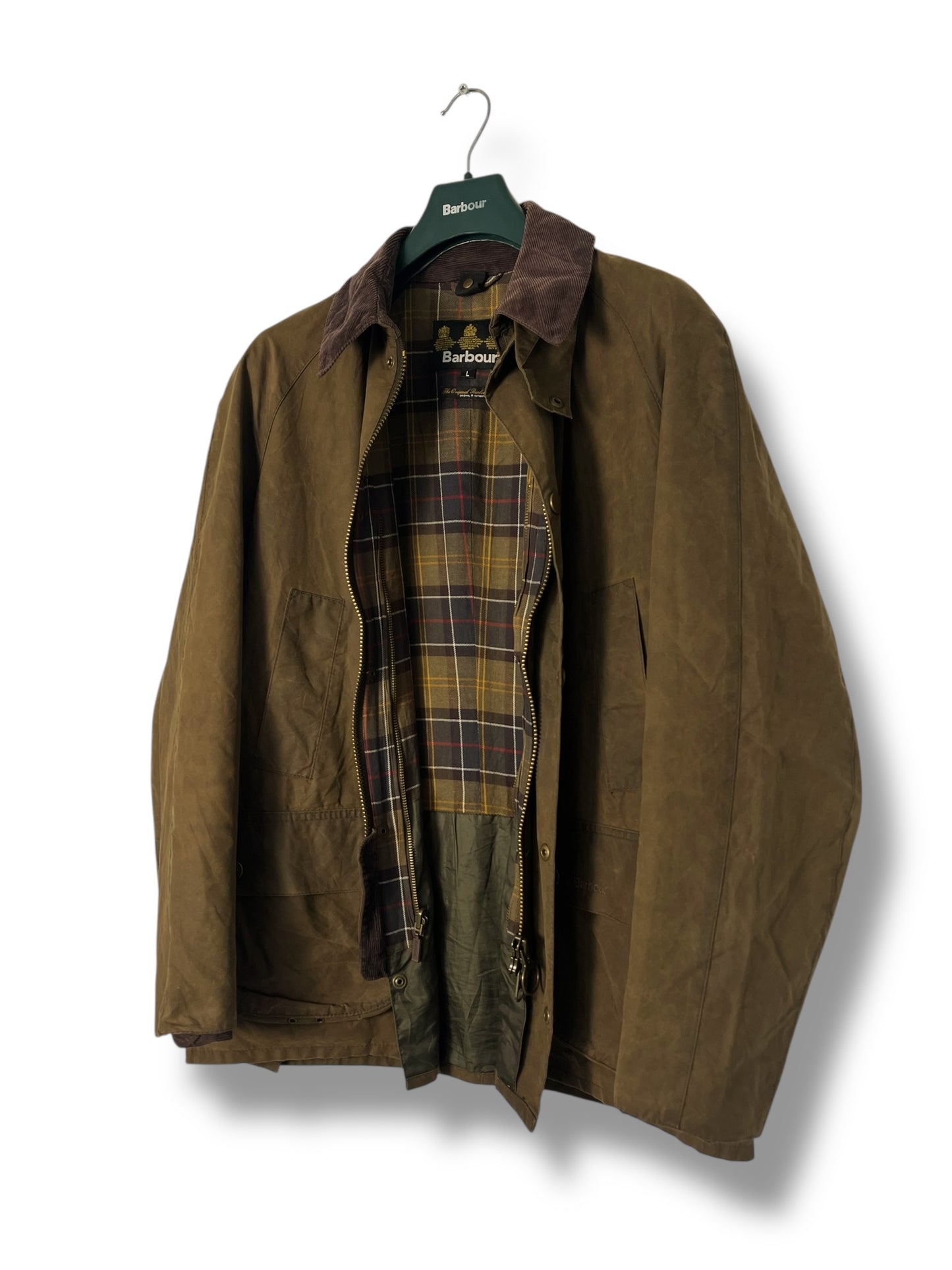 Barbour Ashby Wax Jacket – Olive (L)