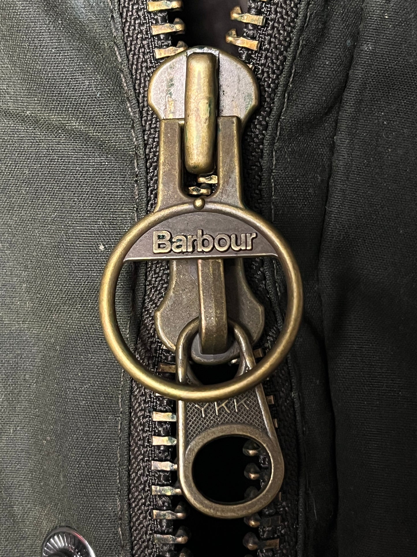 Barbour Retail Frazer Wax Jacket Sage Green M YKK 4 Pockets