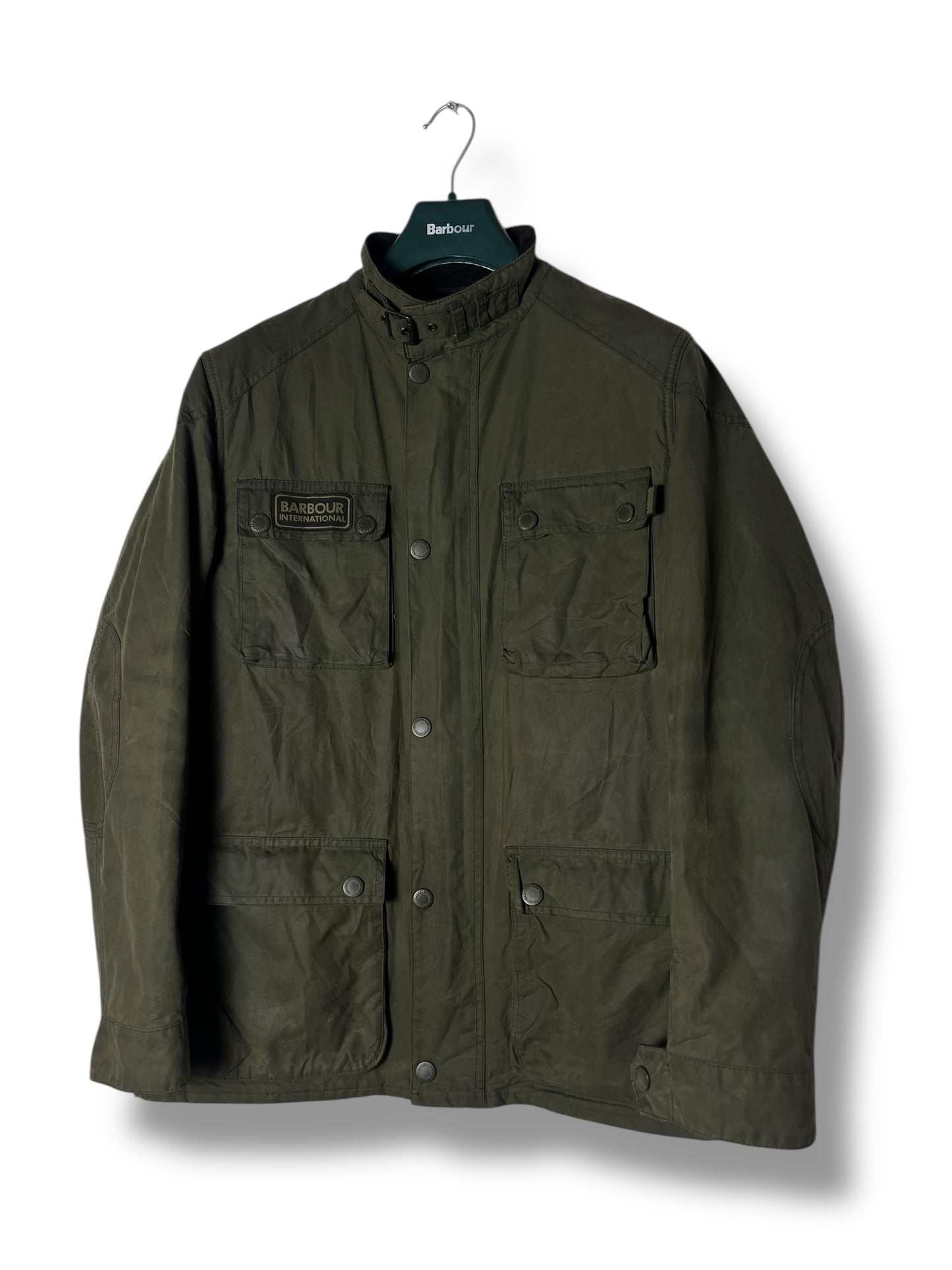 Barbour International Blackwell Wax Jacket – Sage Green – Size L - Selected by Draps