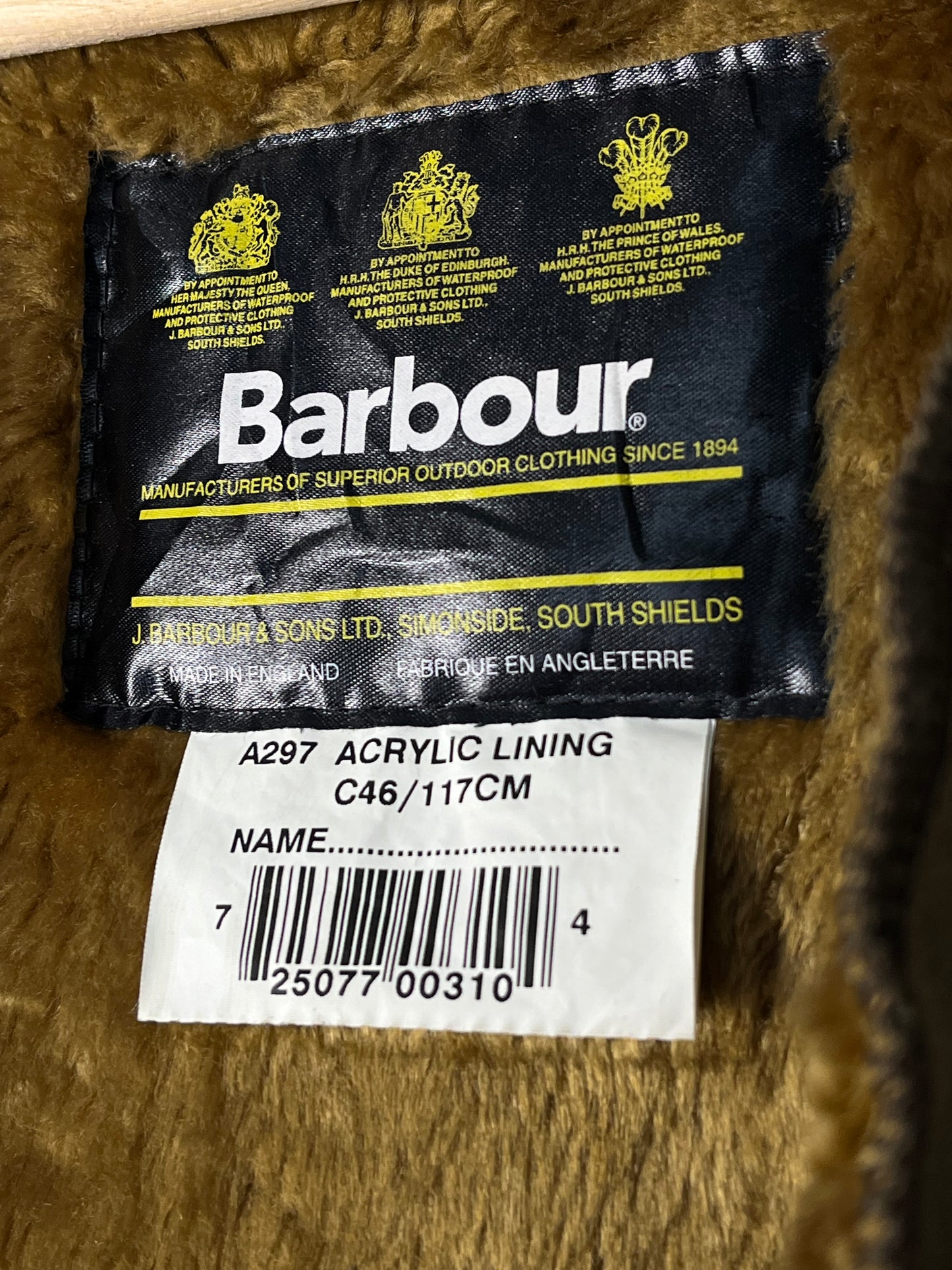 Barbour Vintage Body Warmer C46 Liner – Button Clip