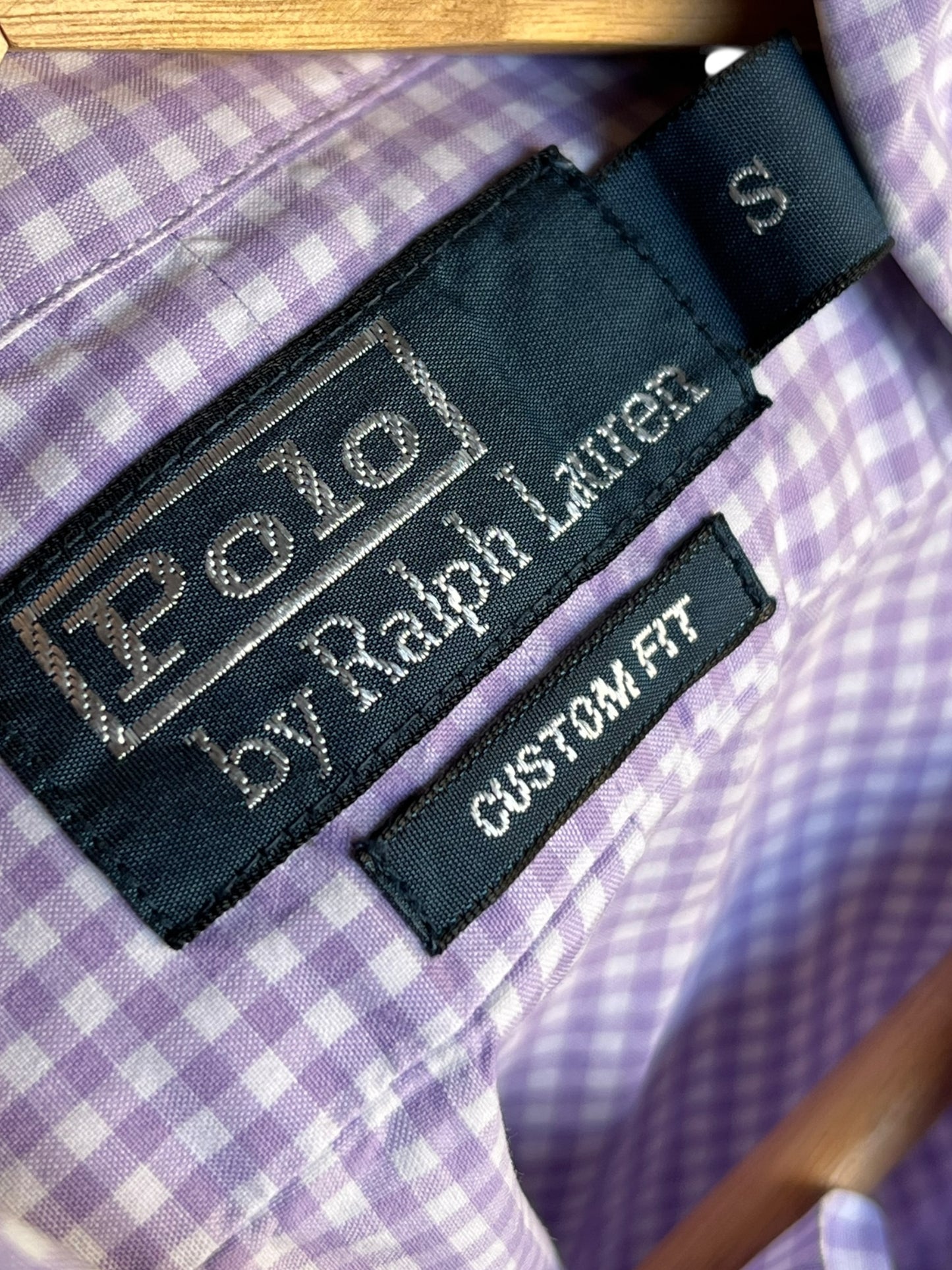 Ralph Lauren Polo Custom Fit Women’s Shirt Purple Gingham – Size S