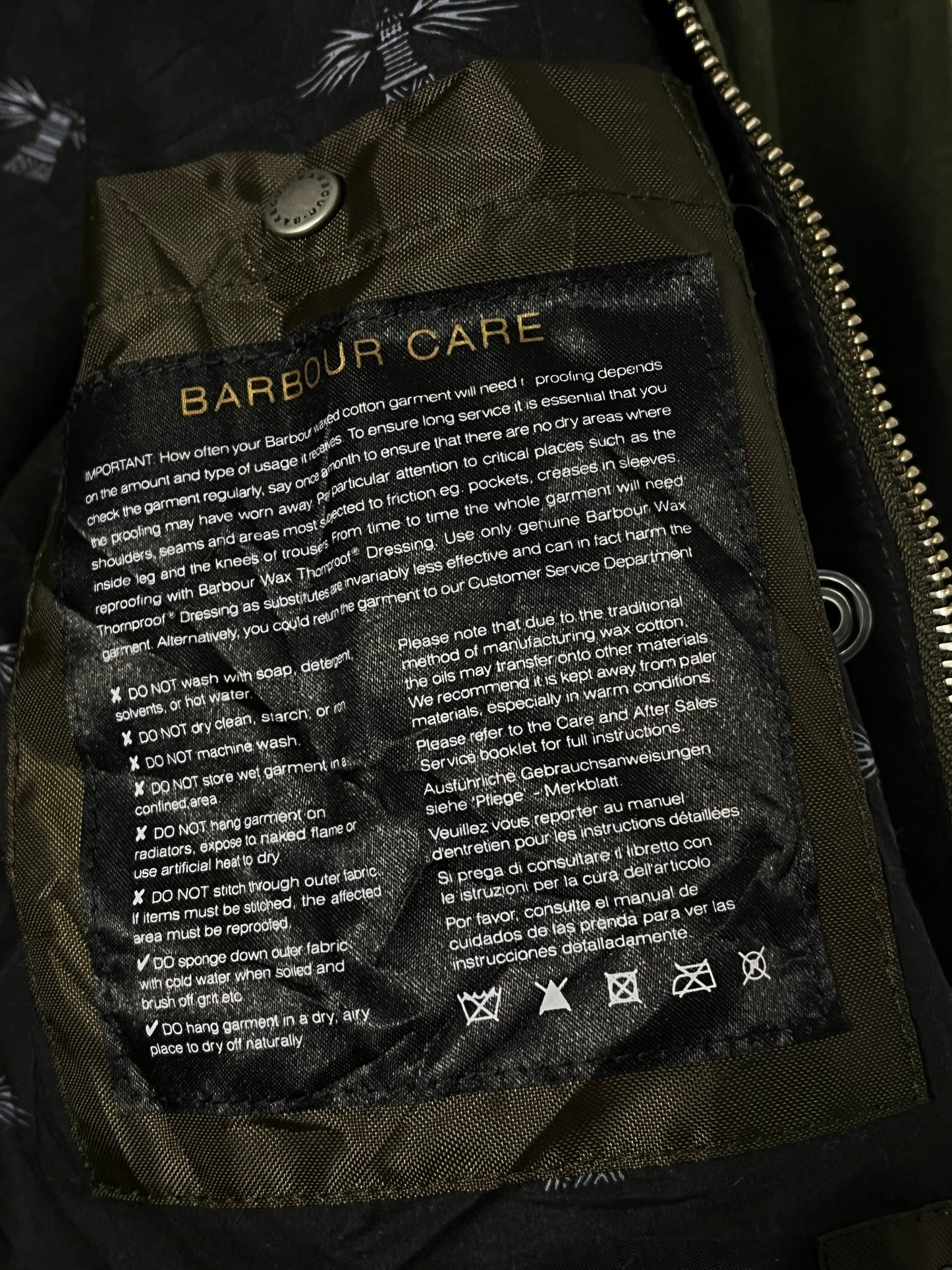 Barbour Waxed Parka – Sage Green – Women’s UK 8