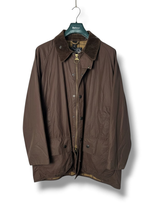 Barbour Beaufort Wax Jacket Brown C46 XL Vintage 2000s Classic