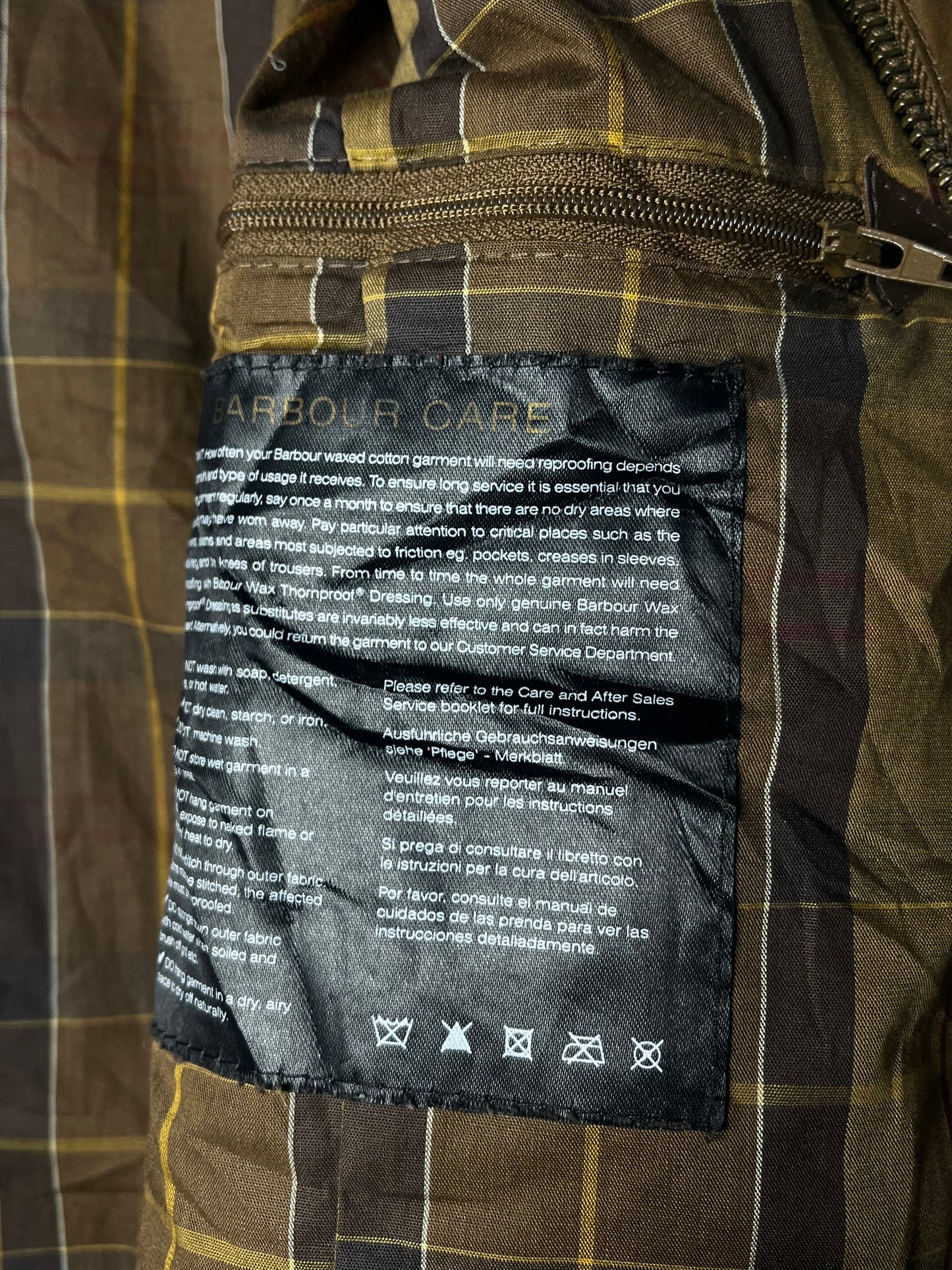 Barbour Amelia Flyweight Wax Jacket – Sandstone – UK 12