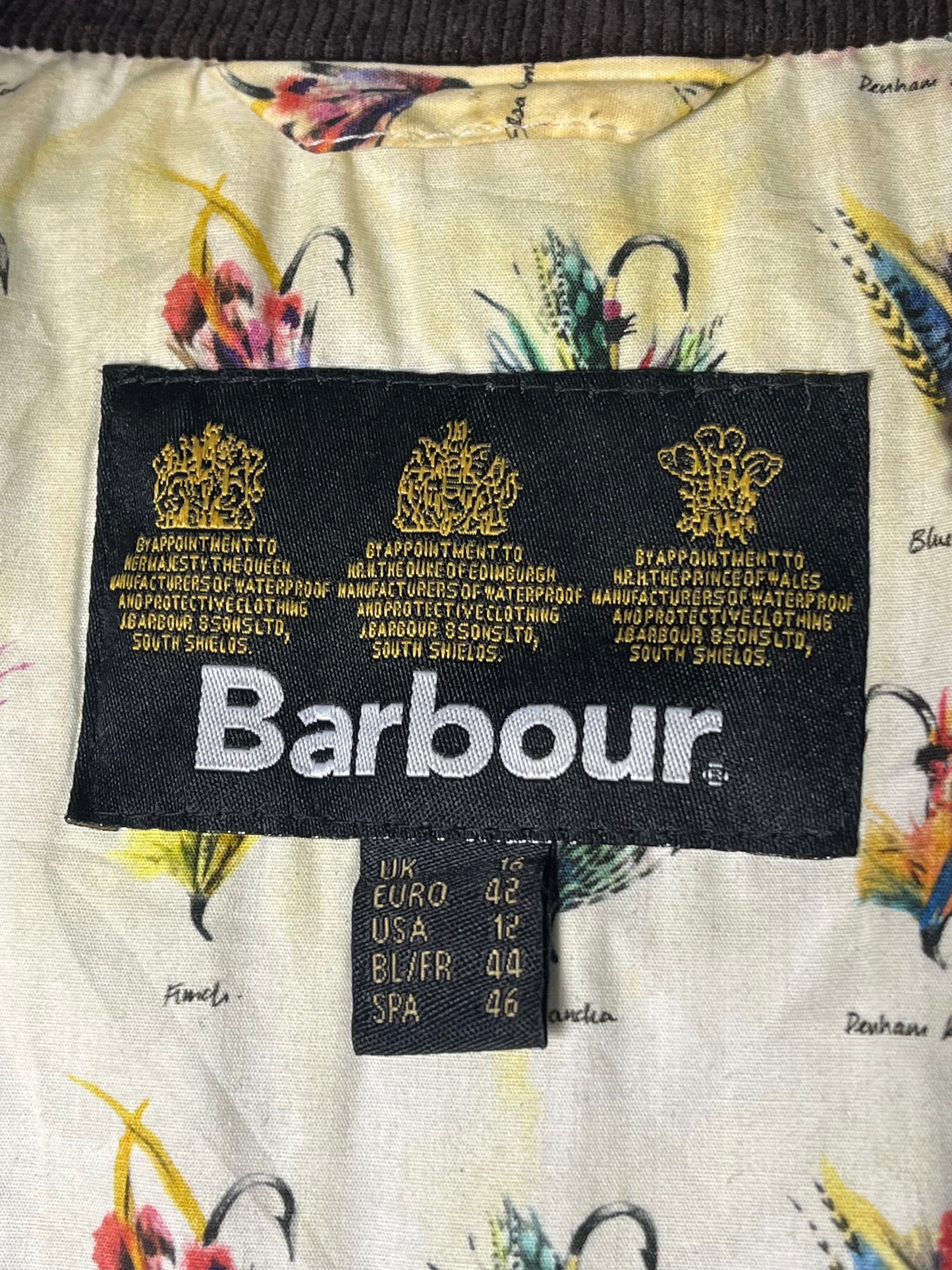 Barbour Nidd Wax Jacket – Brown – Size UK 16