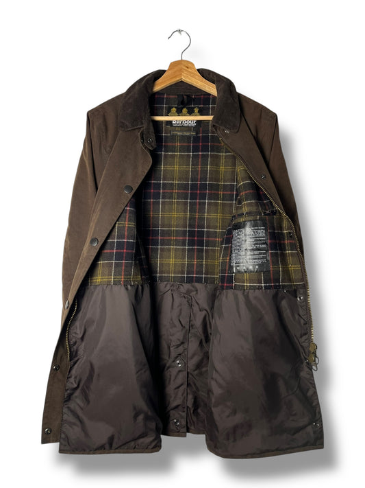 Barbour Newmarket Wax Jacket – Brown – UK 12 (Women)
