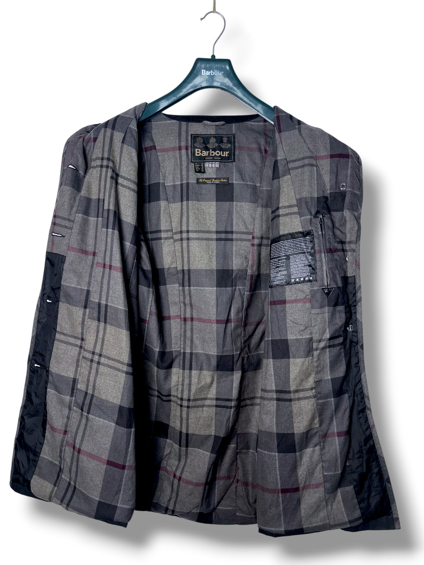 Barbour Portlethan Wax Jacket Navy Blue UK14 Long Coat Women