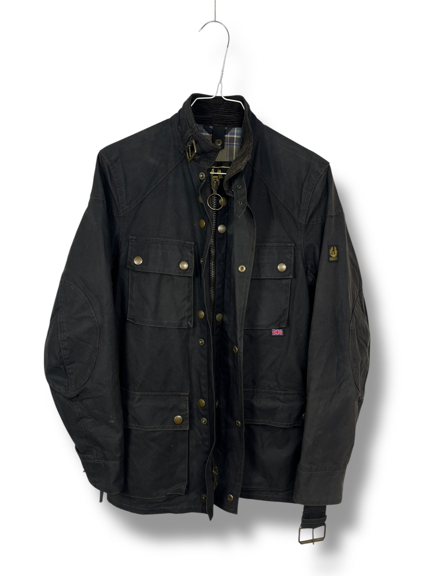 Lady Belstaff Waxed Cotton Biker Jacket – Black – Size 40 (Fits S)