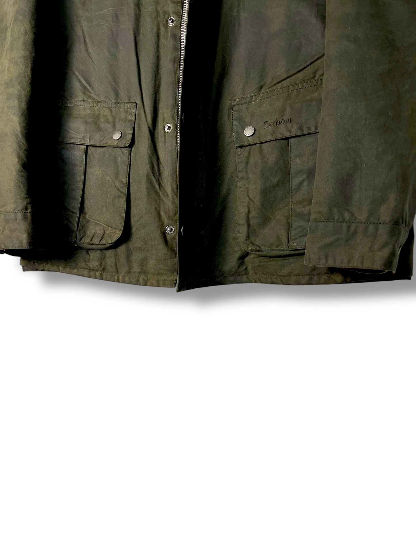 Barbour International Duke Wax Jacket – XL – Military Green