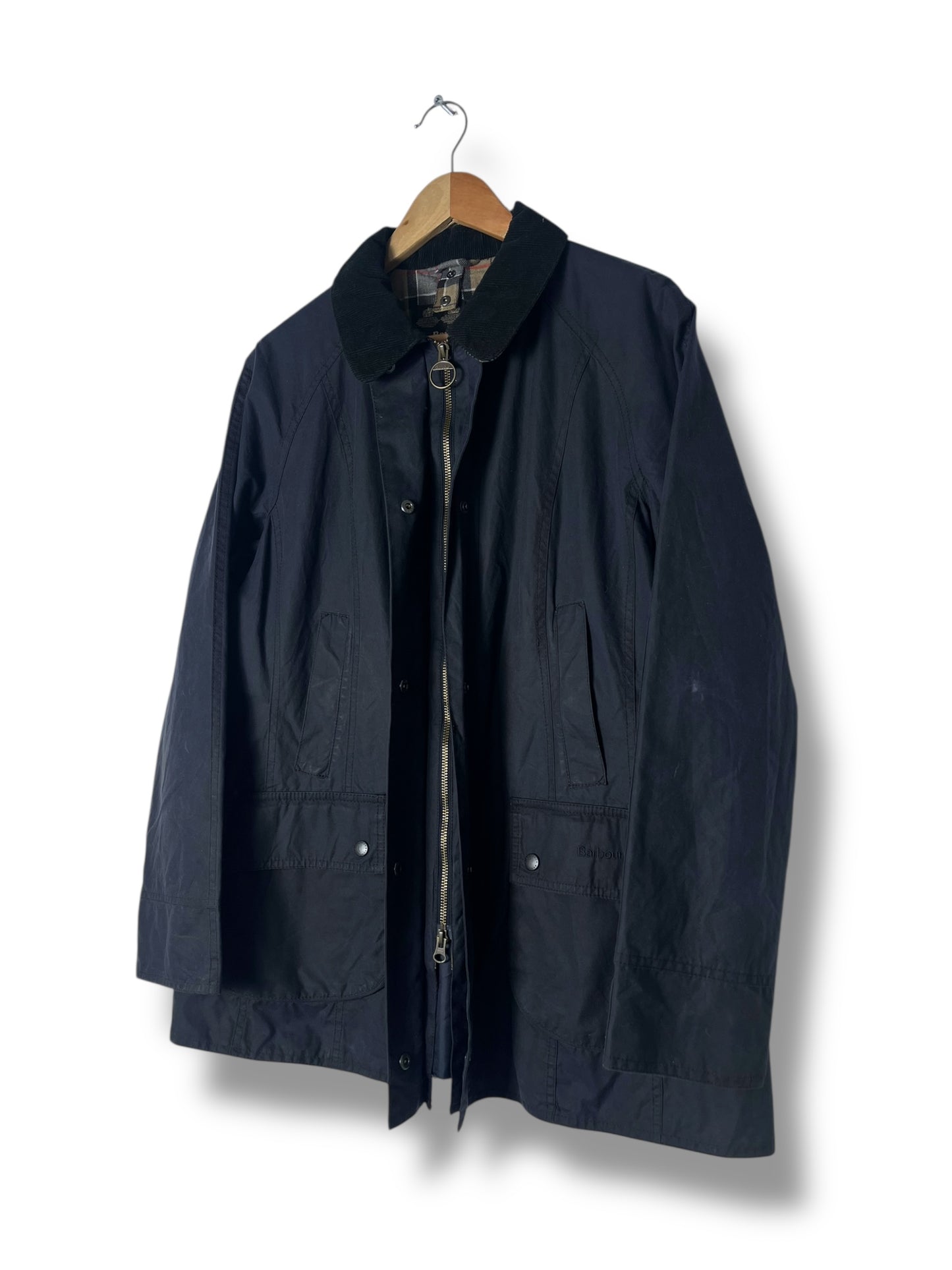 Barbour Beadnell Wax Jacket Navy XL UK16 (2016)