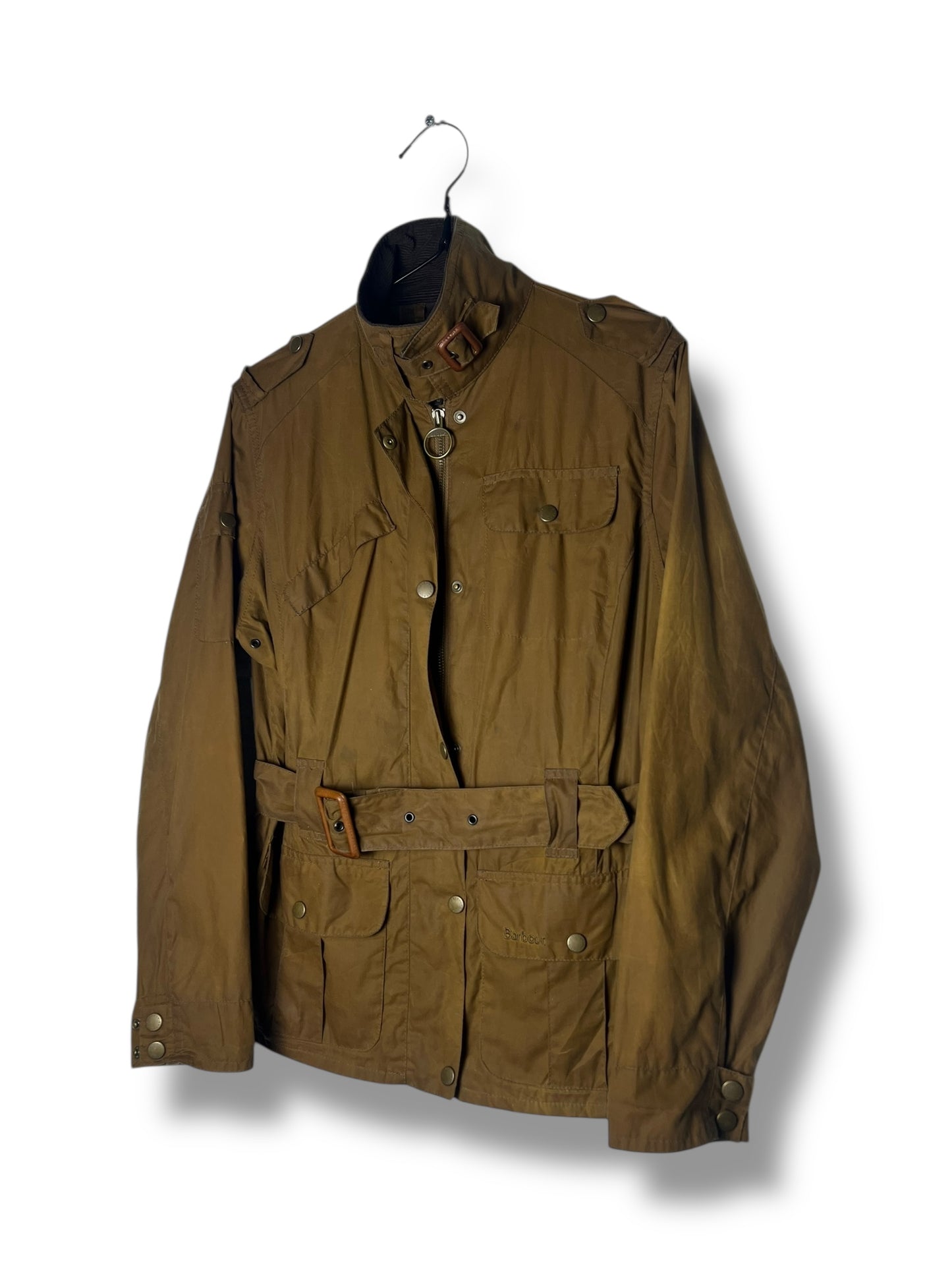 Barbour Amelia Flyweight Wax Jacket – Sandstone – UK 12