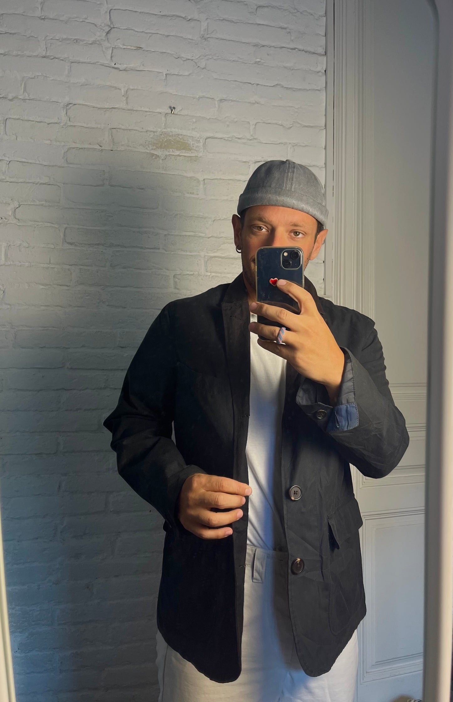 Barbour Bauley M Vintage Blu Navy Wax Blazer