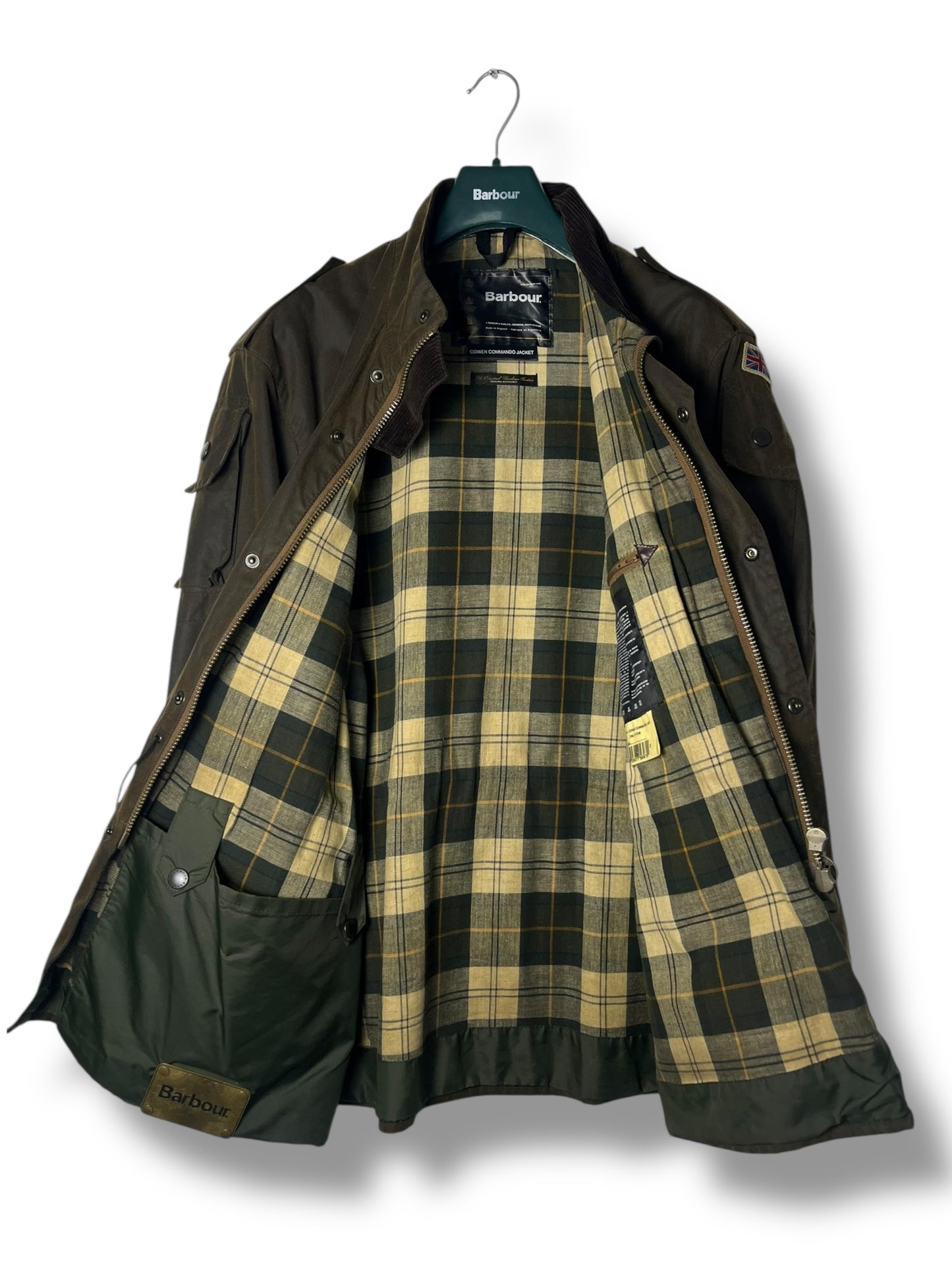 Rare Barbour Cowen Commando Jacket – Olive Brown – C46 XXL