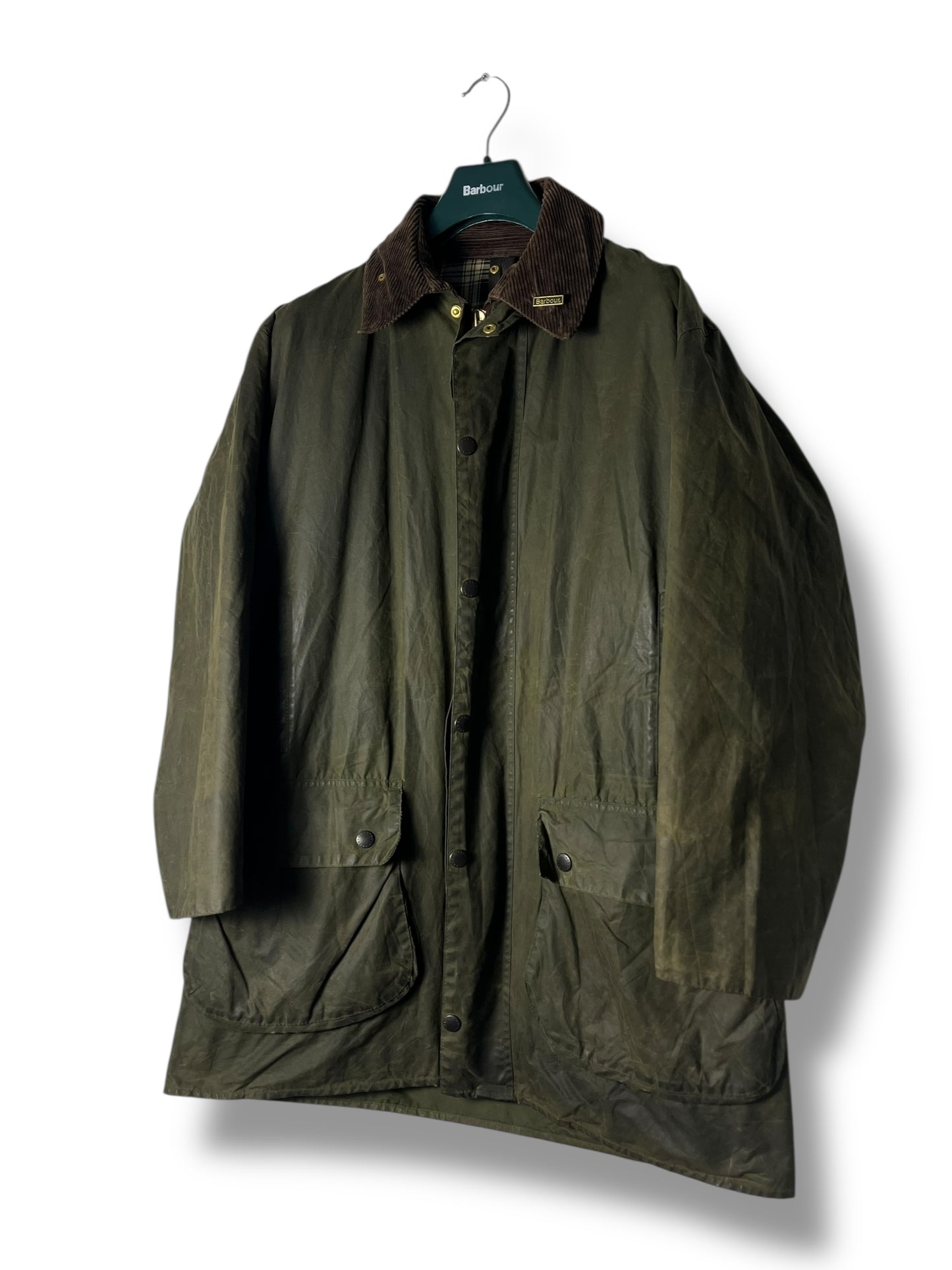 Barbour Border Jacket – Vintage Olive – C42 (L) – 1990