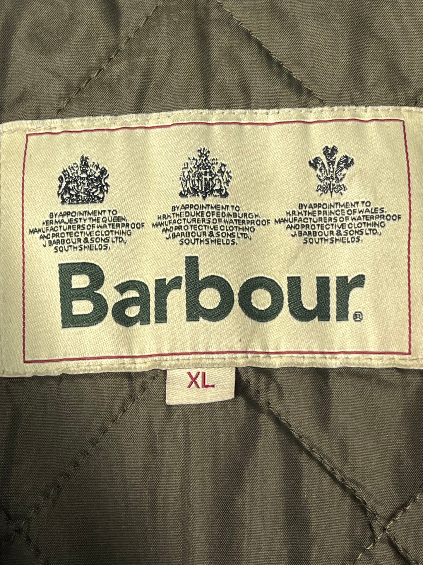 Barbour Prestbury Wax Jacket Olive XL Leather Detail Heritage Coat