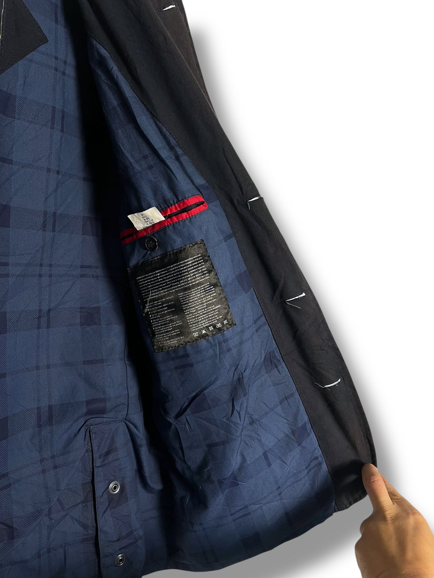 Barbour Bauley M Vintage Blu Navy Wax Blazer