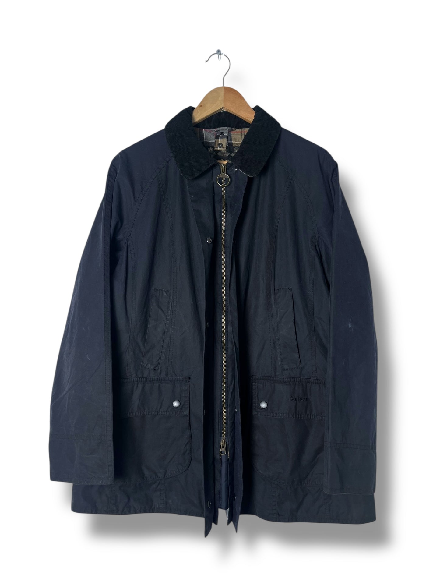 Barbour Beadnell Wax Jacket Navy XL UK16 (2016)