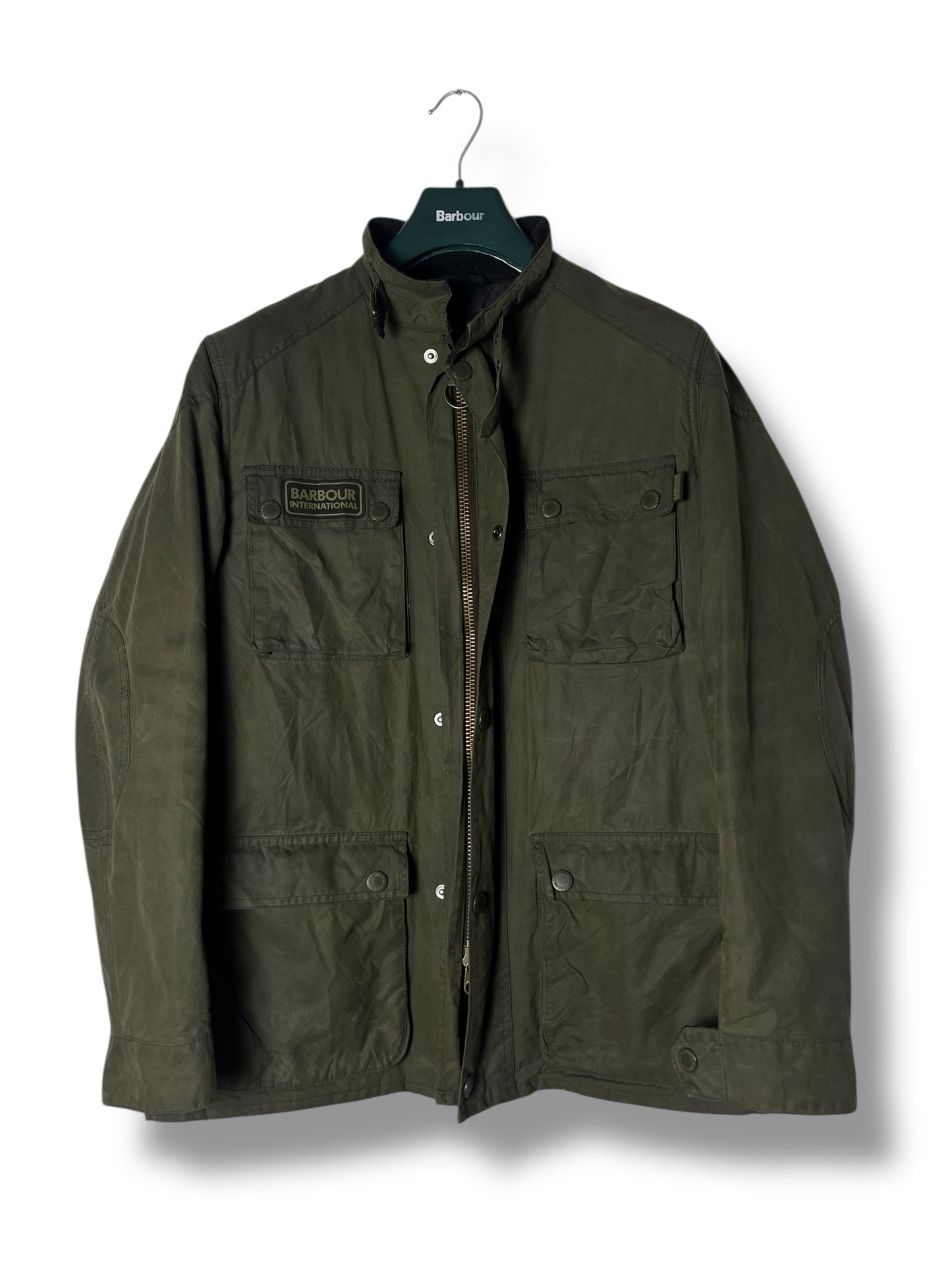 Barbour International Blackwell Wax Jacket – Sage Green – Size L - Selected by Draps