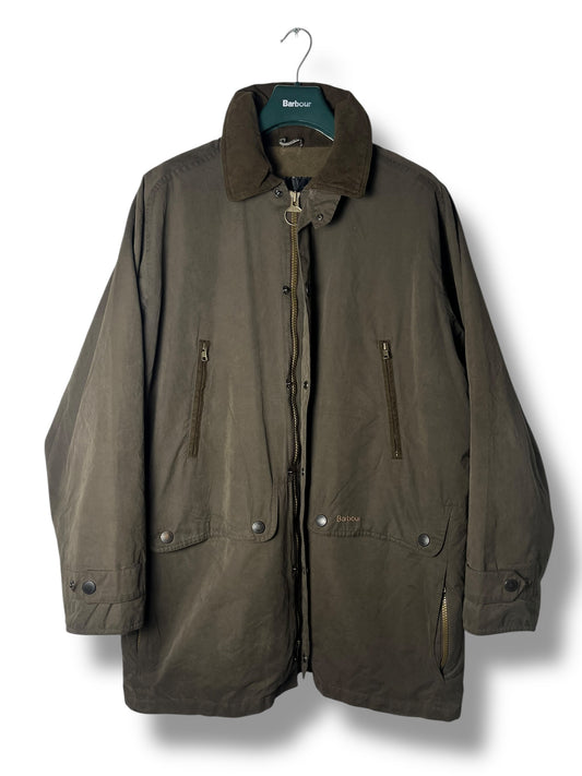 Barbour Microfibre Jacket – Olive Green – Size L (fits XL)