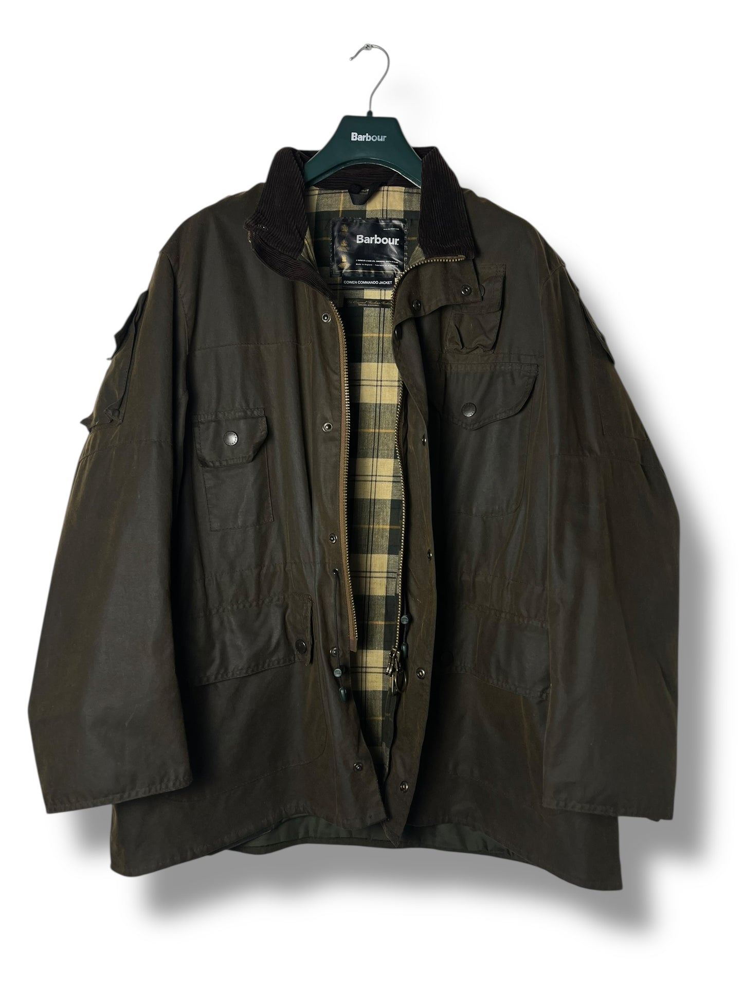 Rare Barbour Cowen Commando Jacket – Olive Brown – C46 XXL