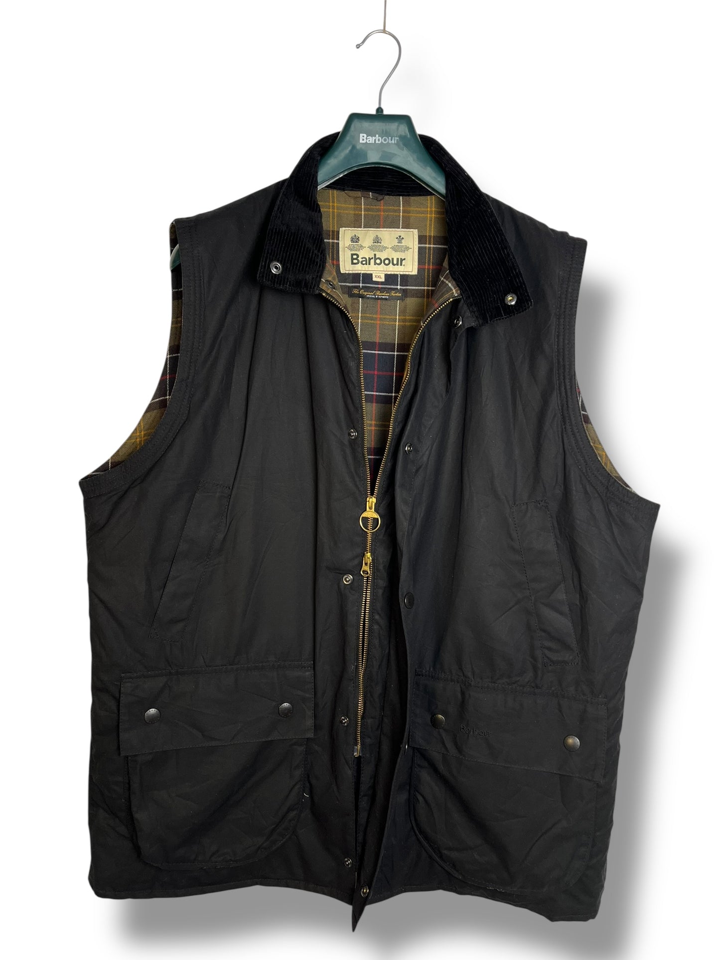 Barbour New Westmorland Waxed Cotton Gilet Navy Blue XXL Heritage Vest