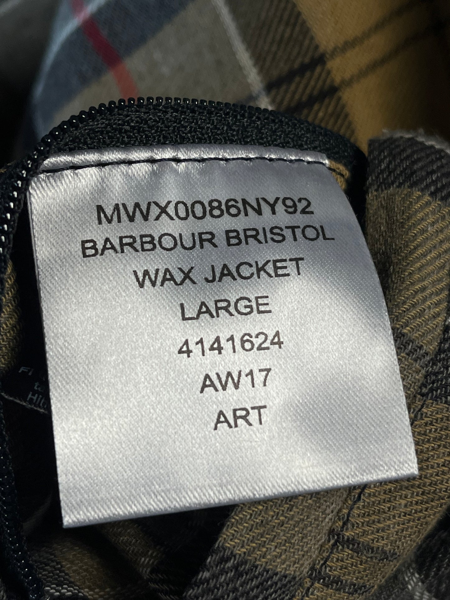 Barbour Bristol – Navy Blue — Wax Jacket – Size L (AW17)