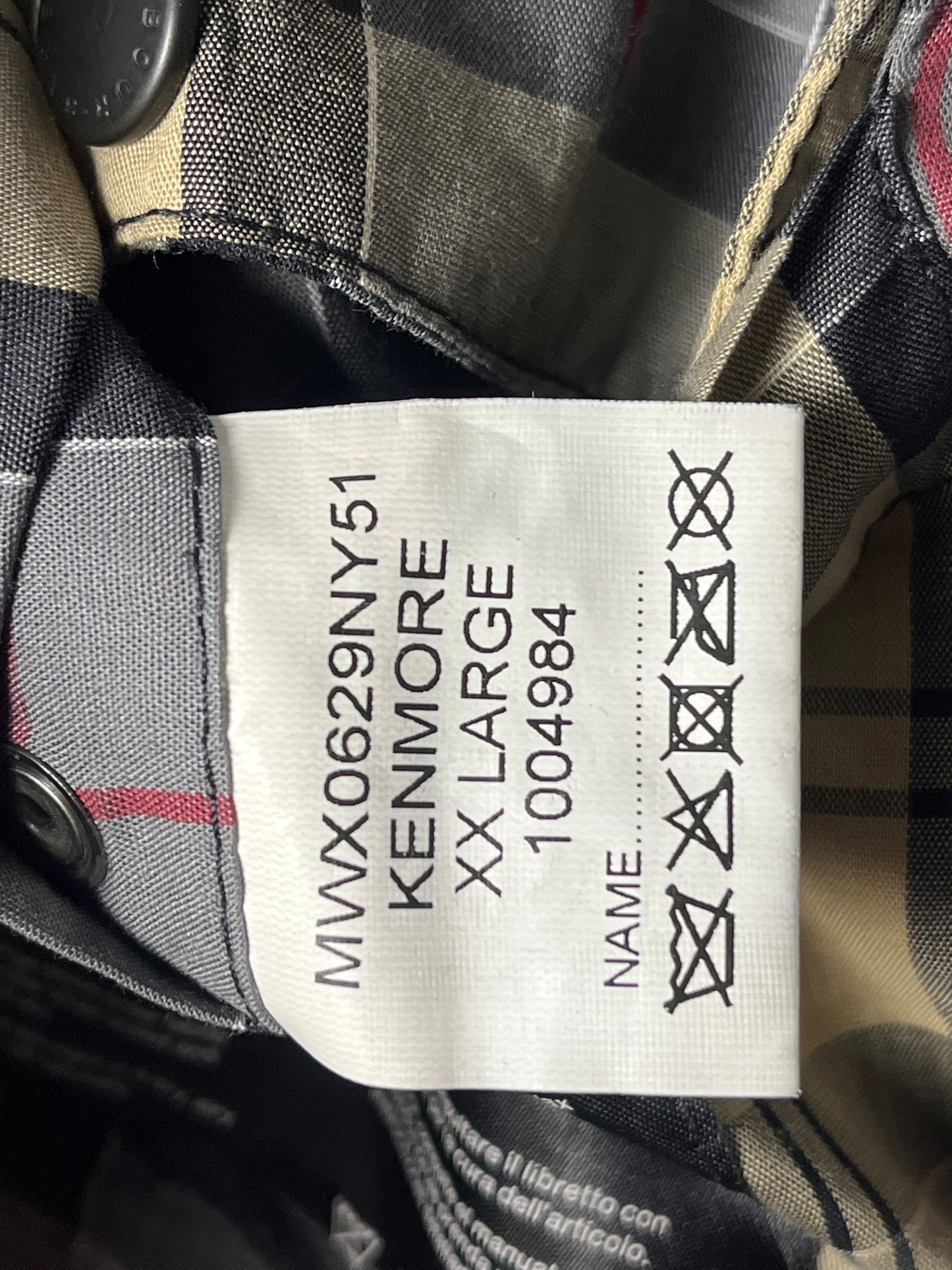 Kenmore Wax Jacket – Navy Blue – Size XXL – 100% Waxed Cotton