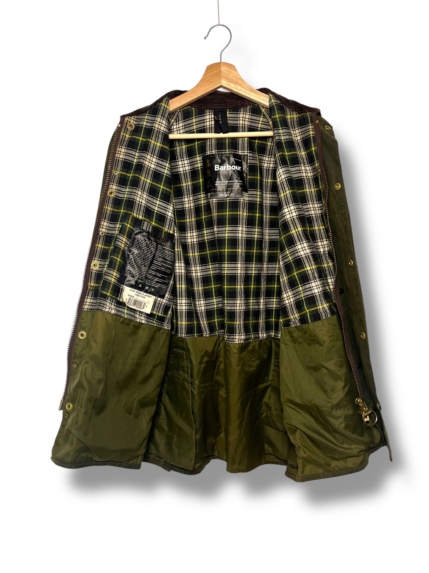 Barbour Bedale Wax Jacket – Sage Green – C36 (S) – 1990s