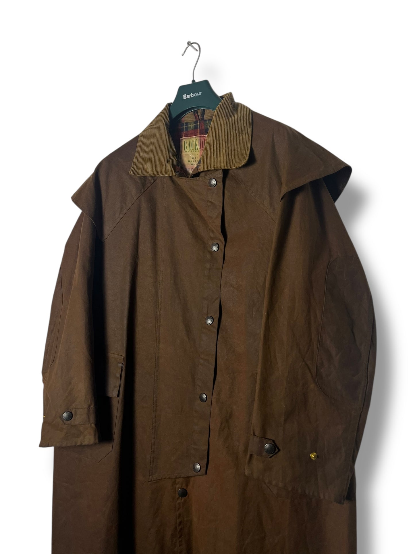Backhouse Barbour Driza Bone Riding Coat – Vintage Brown C40