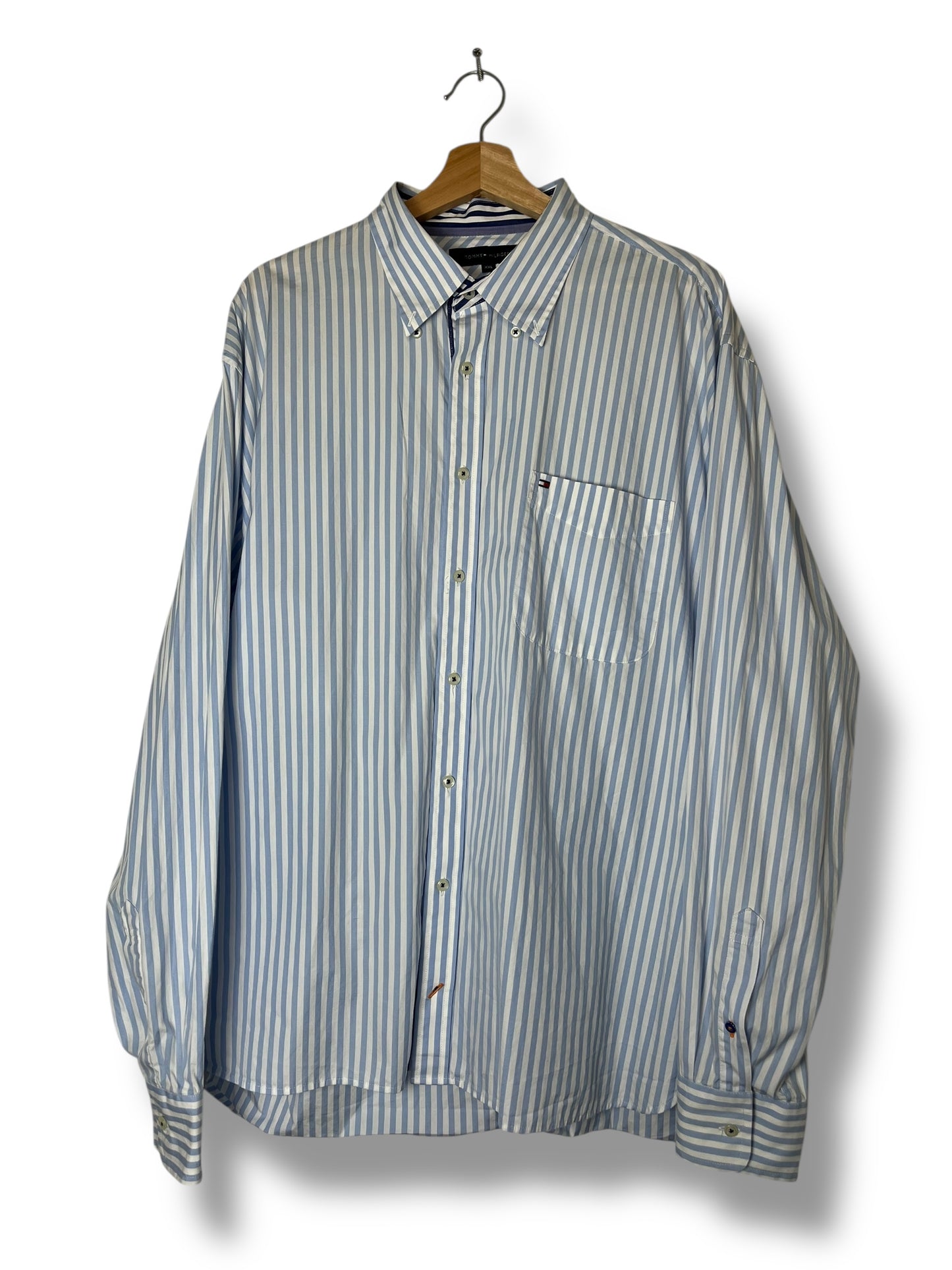 Tommy Hilfiger XXL Vintage Blue & White Striped Shirt