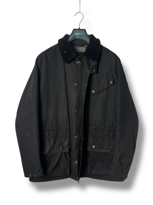 Barbour Onyx Wax Jacket Black L Field Jacket International Waxed Cotton