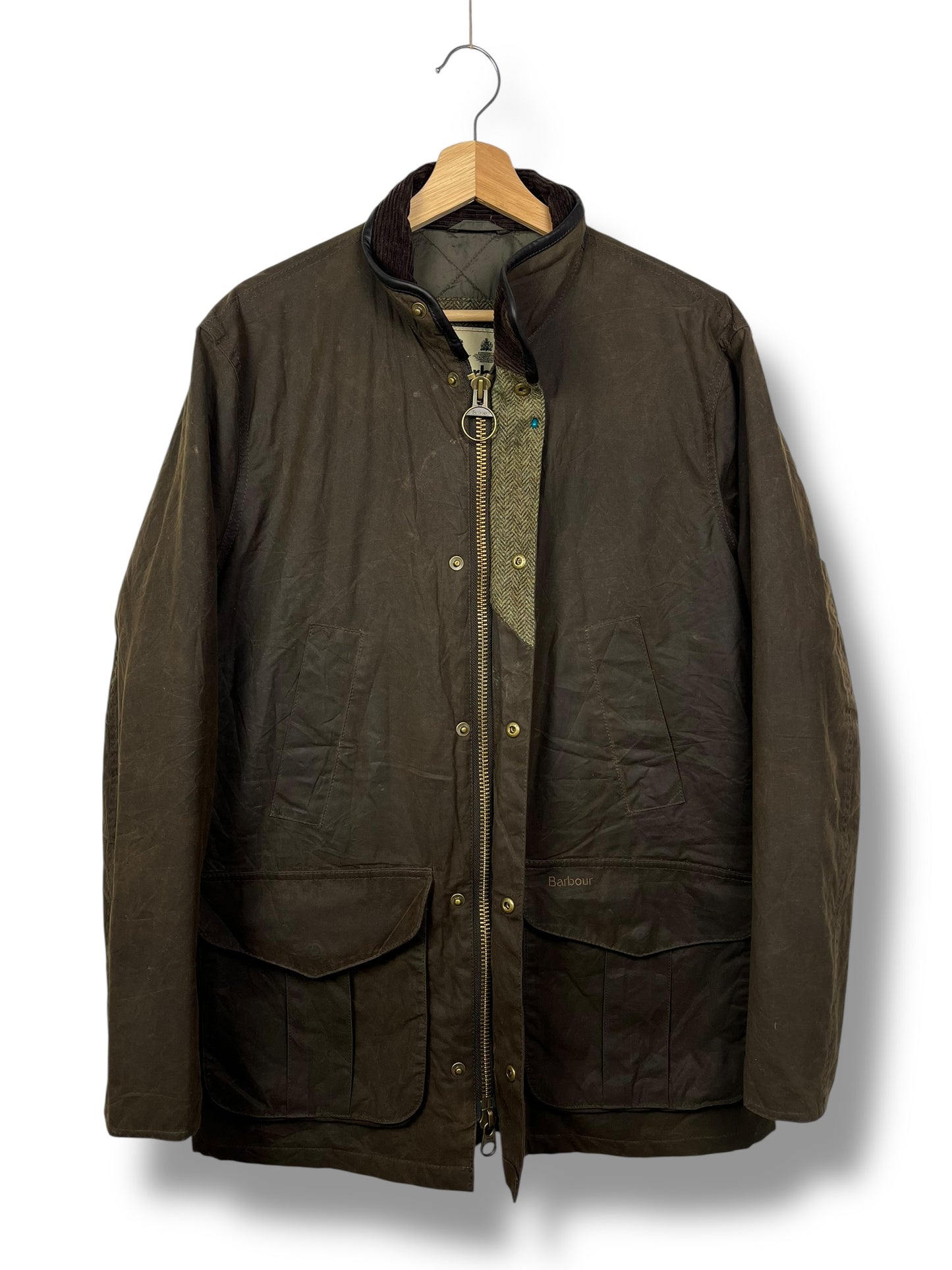 Barbour Hereford Wax Jacket – Olive – Size L