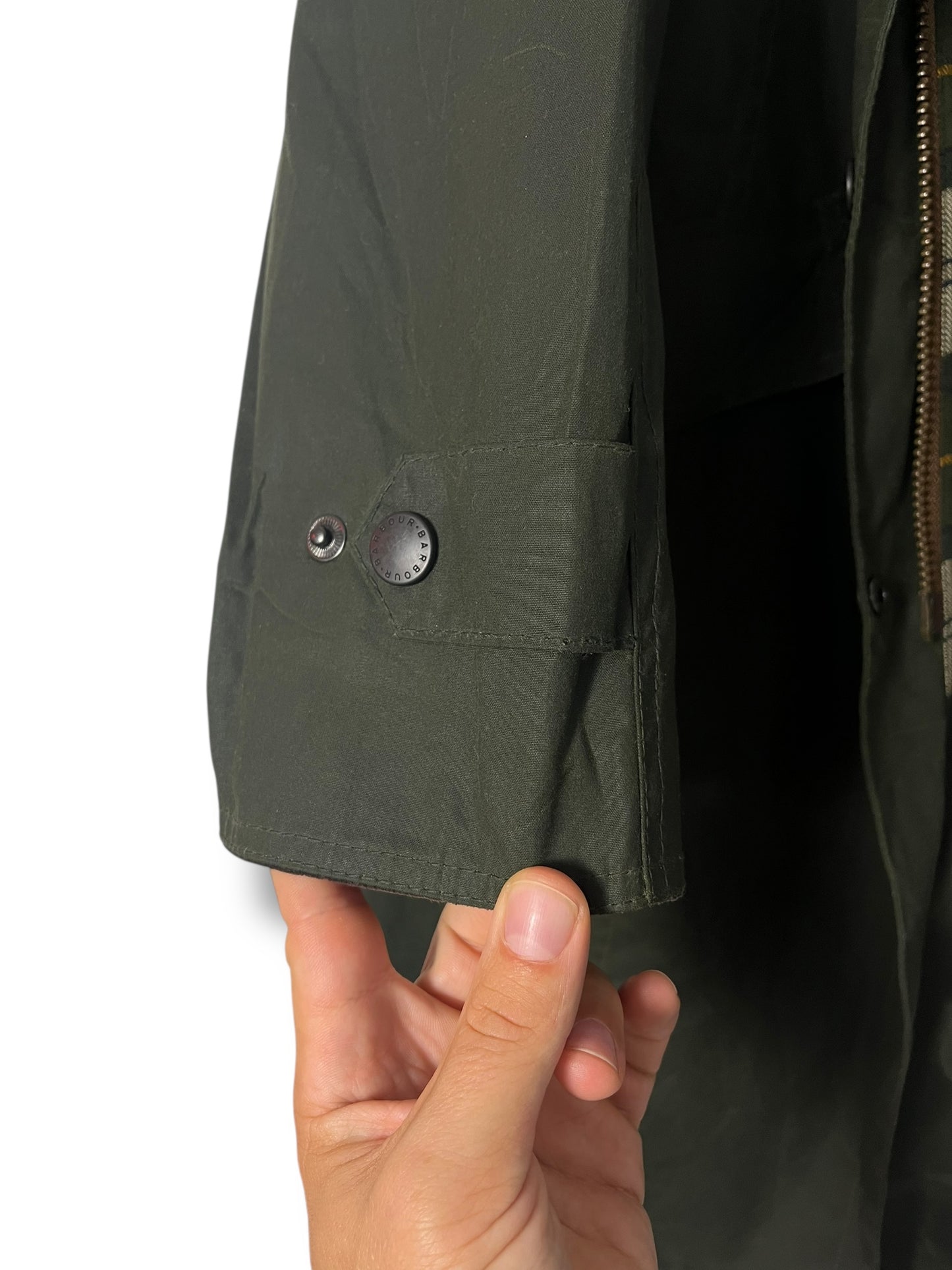 Barbour Newbury Sage Waxed Cotton Coat – UK 12
