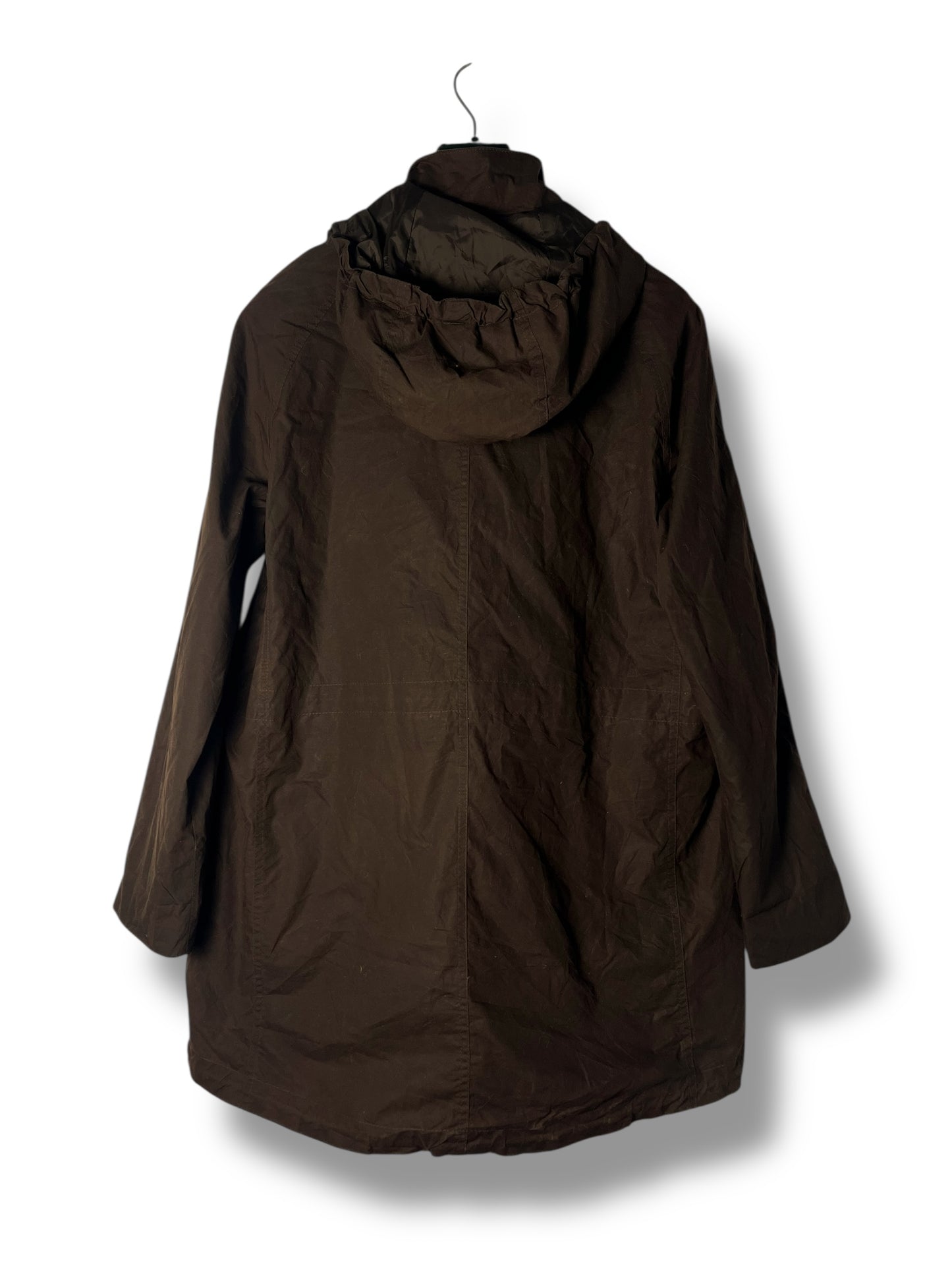 Barbour Nidd Wax Jacket – Brown – Size UK 16