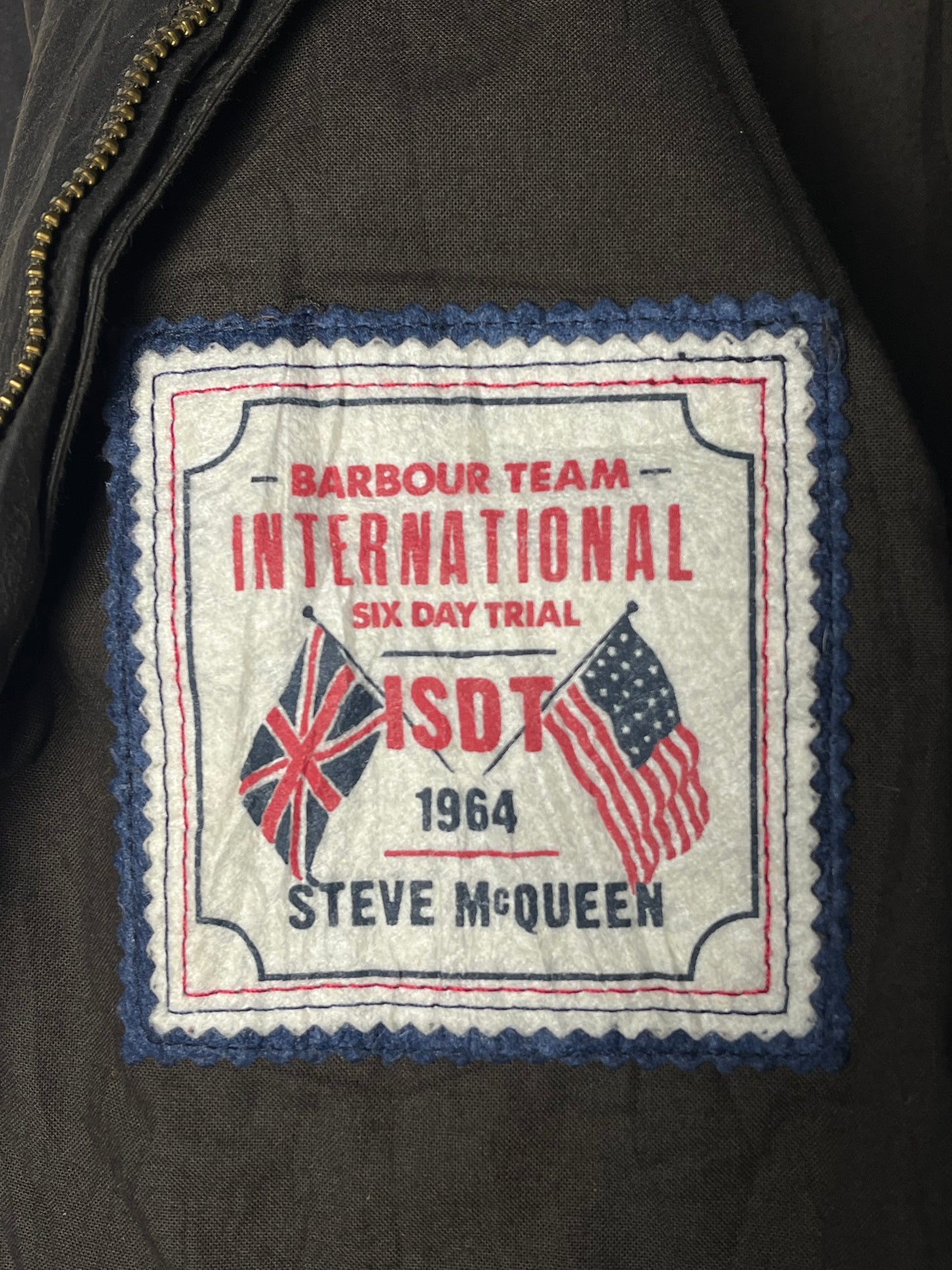 Barbour International Vestive McQueen Wax Jacket – Sage Green – Fits L