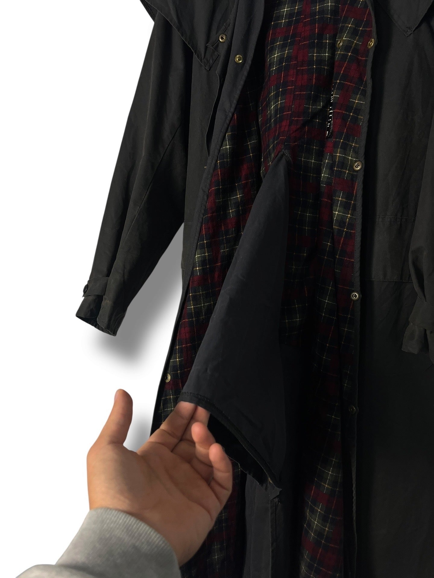 Barbour Backhouse C42 “Driza-Bone” Vintage Navy Raincoat (1990s)