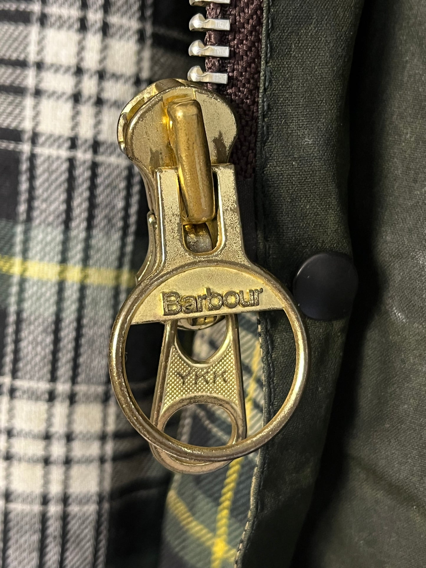 Barbour Beaufort Wax Jacket C42 Vintage Olive 1992