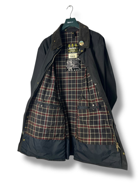 Barbour Border Wax Jacket Blue Navy C52/ XXL 1997