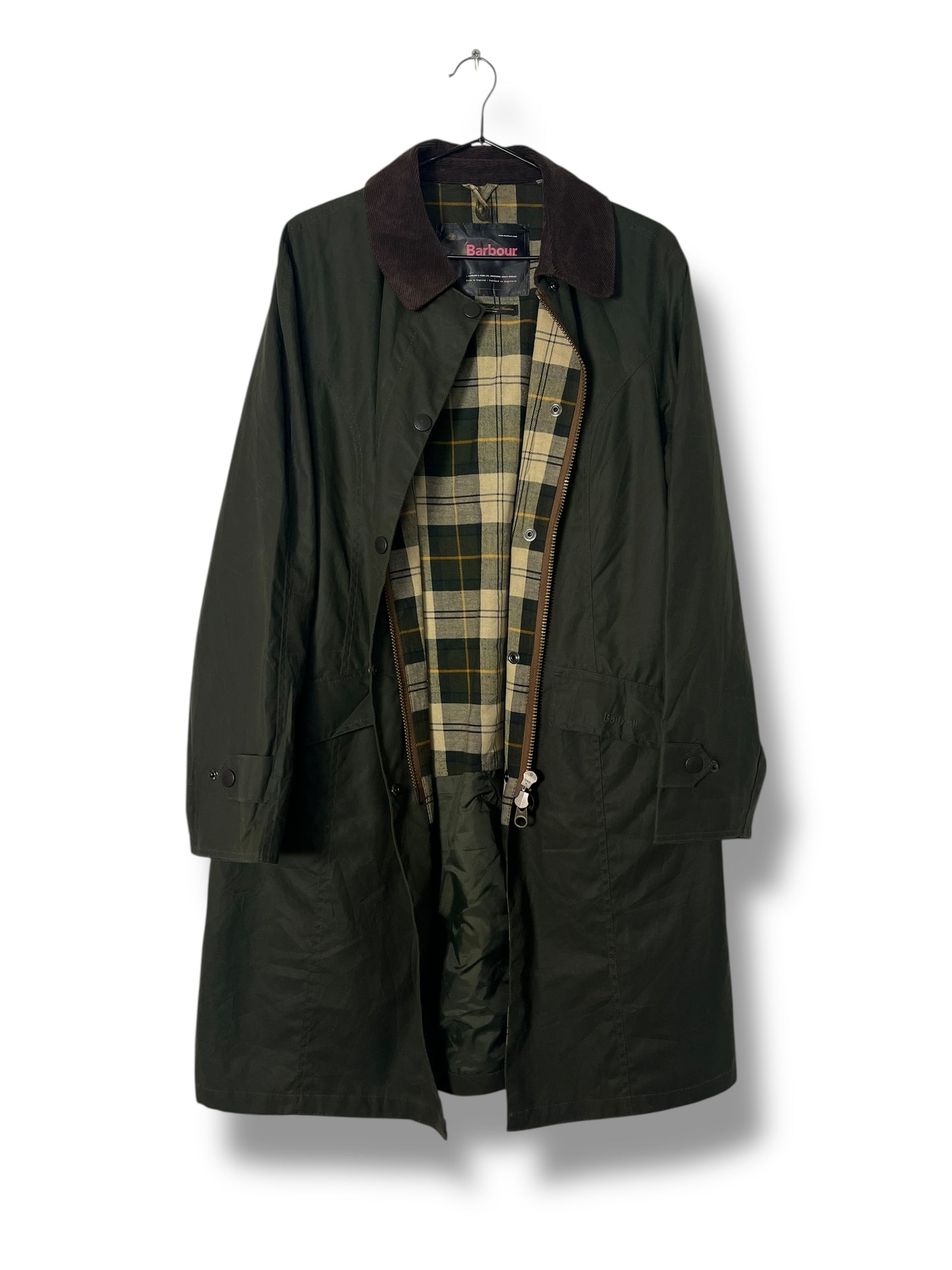 Barbour Newbury Sage Waxed Cotton Coat – UK 12