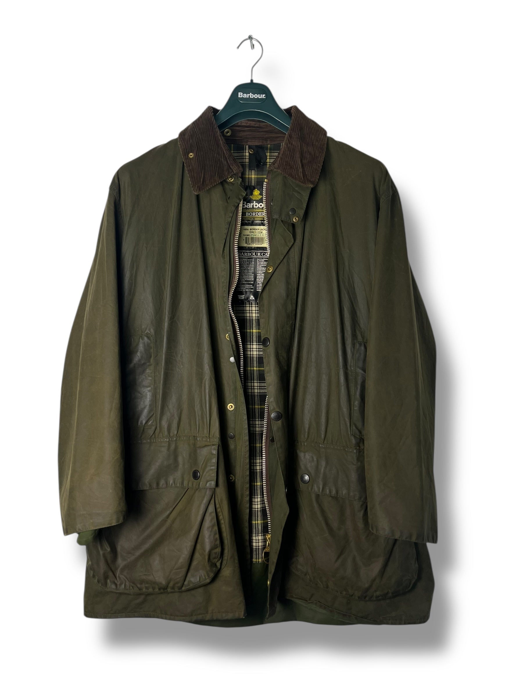 Barbour Border C46 Vintage Sage Green 2000 – Waxed Cotton Jacket