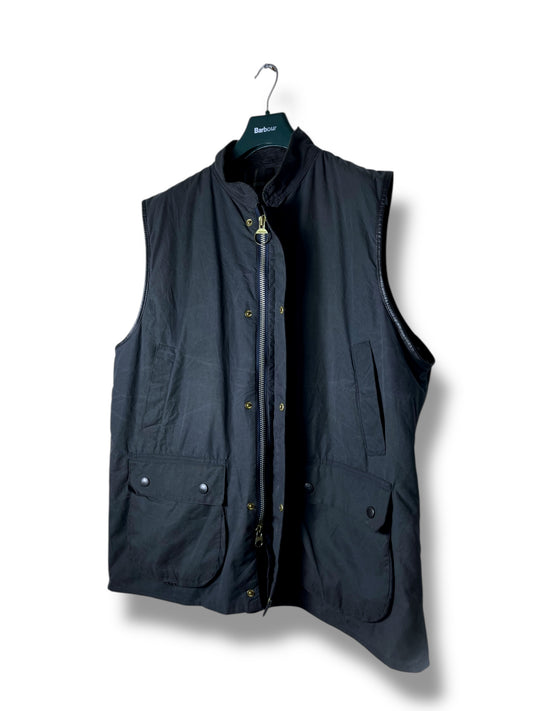 Barbour Westmorland Waxed Gilet (Navy Blue) – Size XXL (1993)