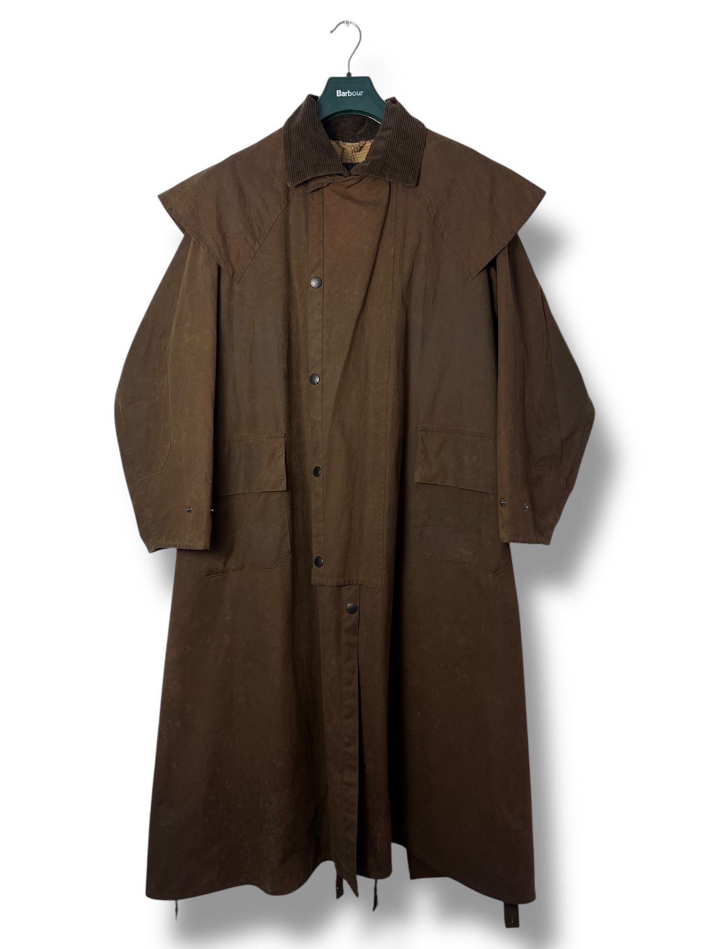 Barbour Stockman Waxed Coat – Brown – Size S
