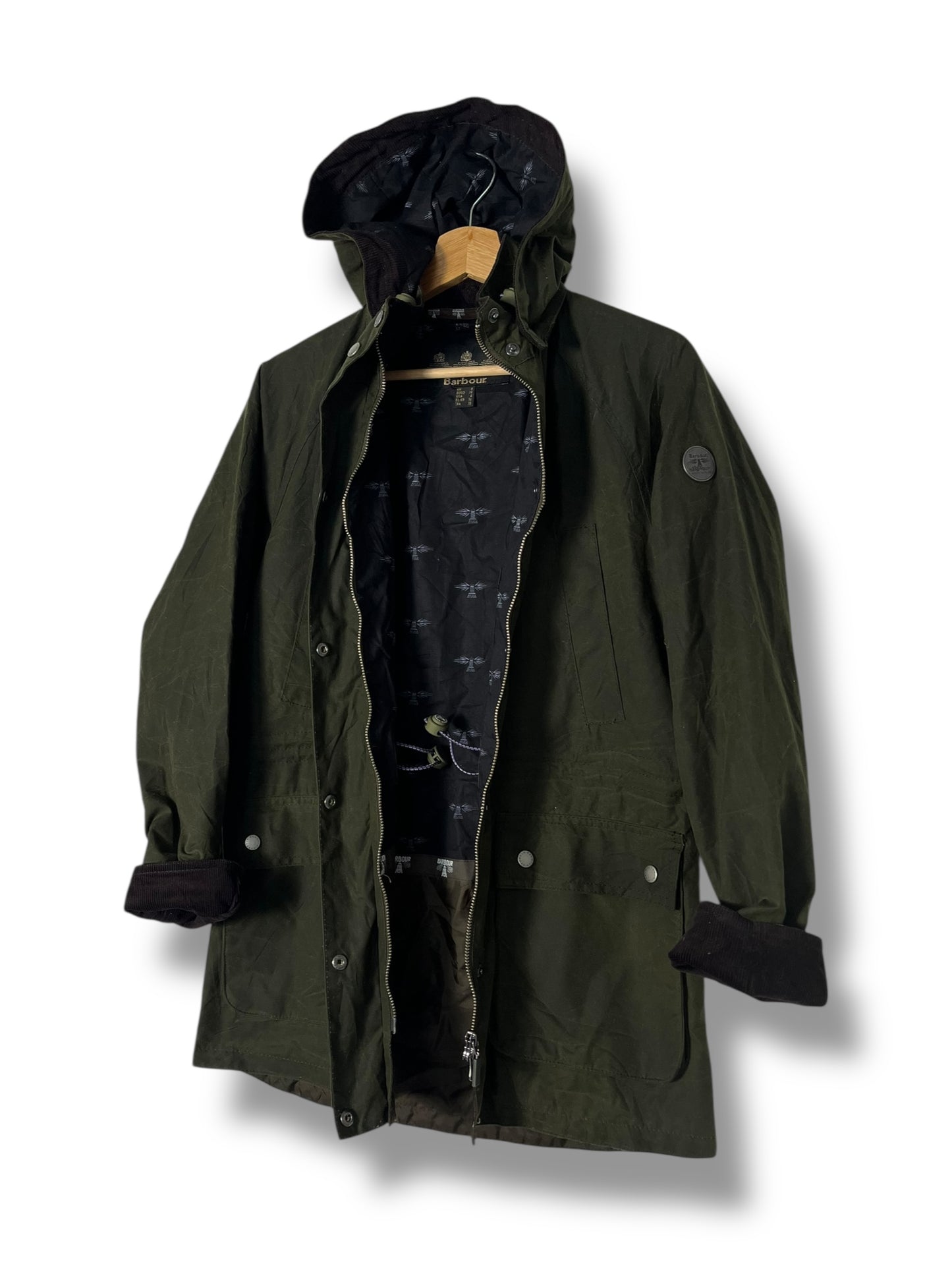 Barbour Waxed Parka – Sage Green – Women’s UK 8