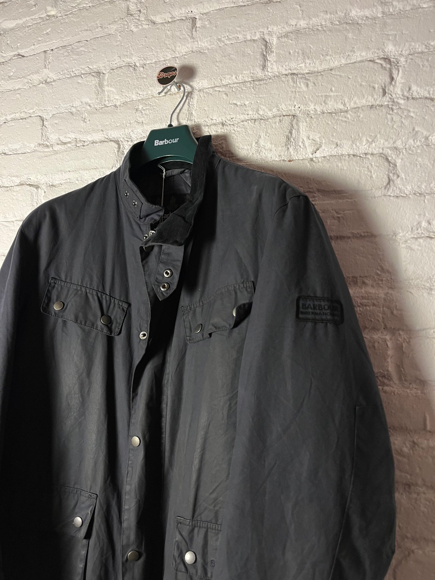 Barbour Duke wax jacket size XL navy