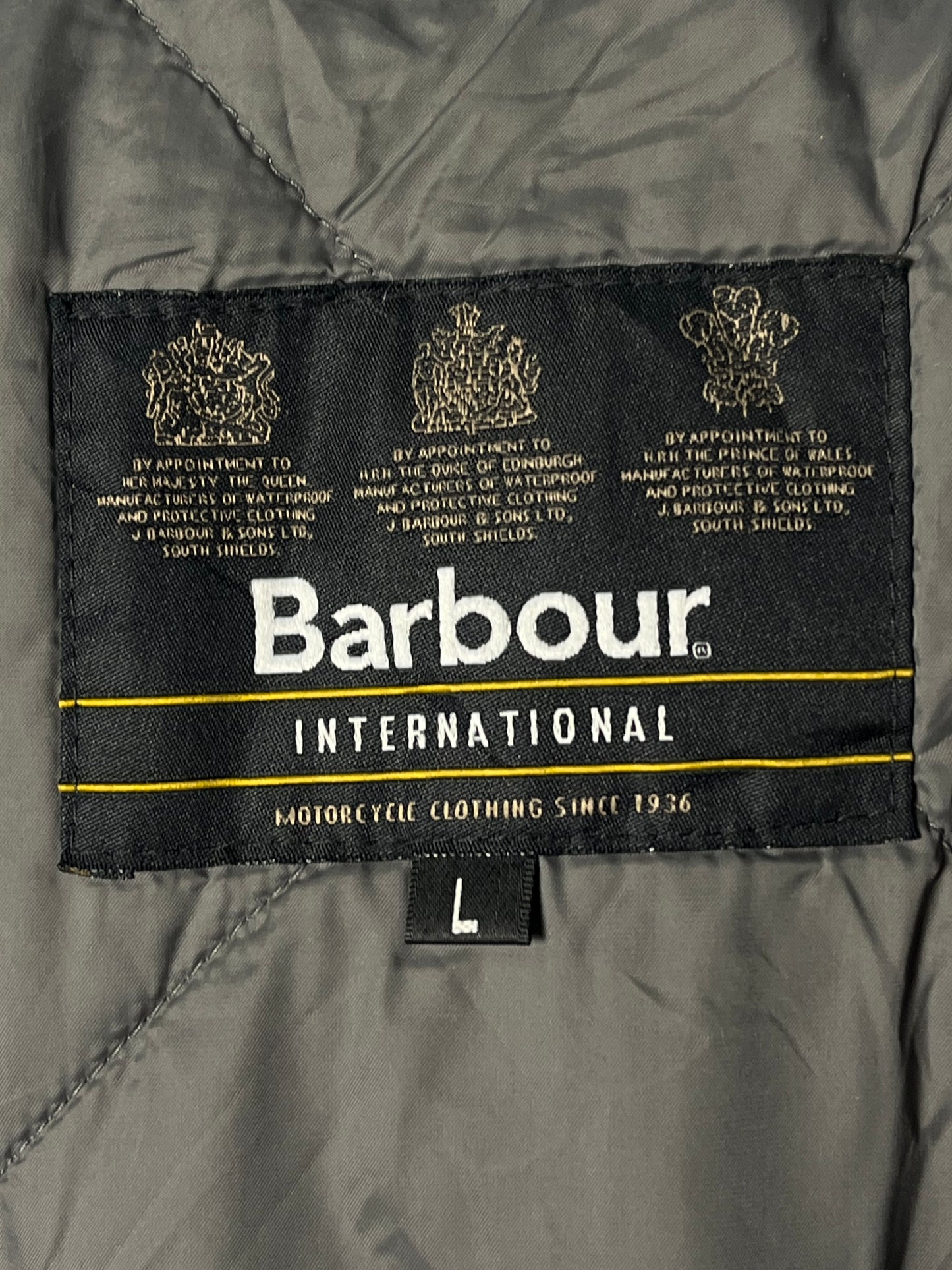 Barbour Onyx Wax Jacket Black L Field Jacket International Waxed Cotton