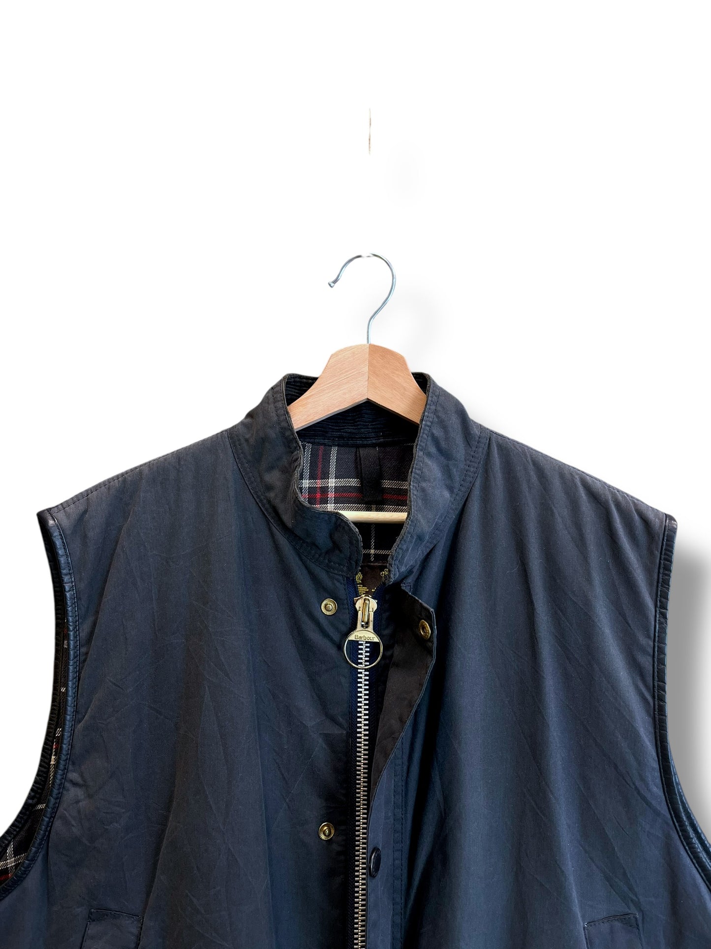 Barbour Westmorland Waxed Gilet (Navy Blue) – Size XXL (1993)