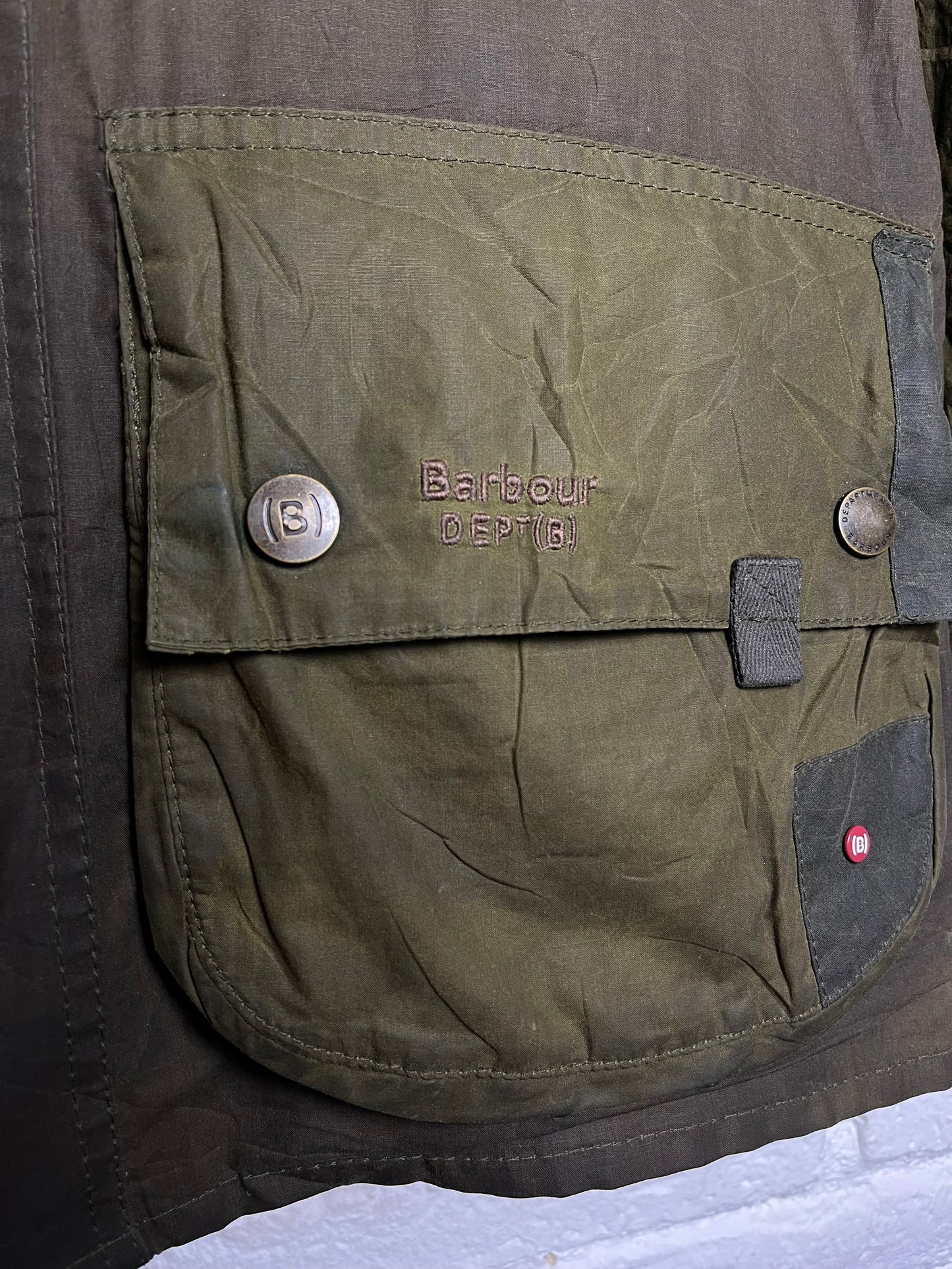 Barbour Customised Bedale – Dept (B) Lightweight Wax Jacket Green M