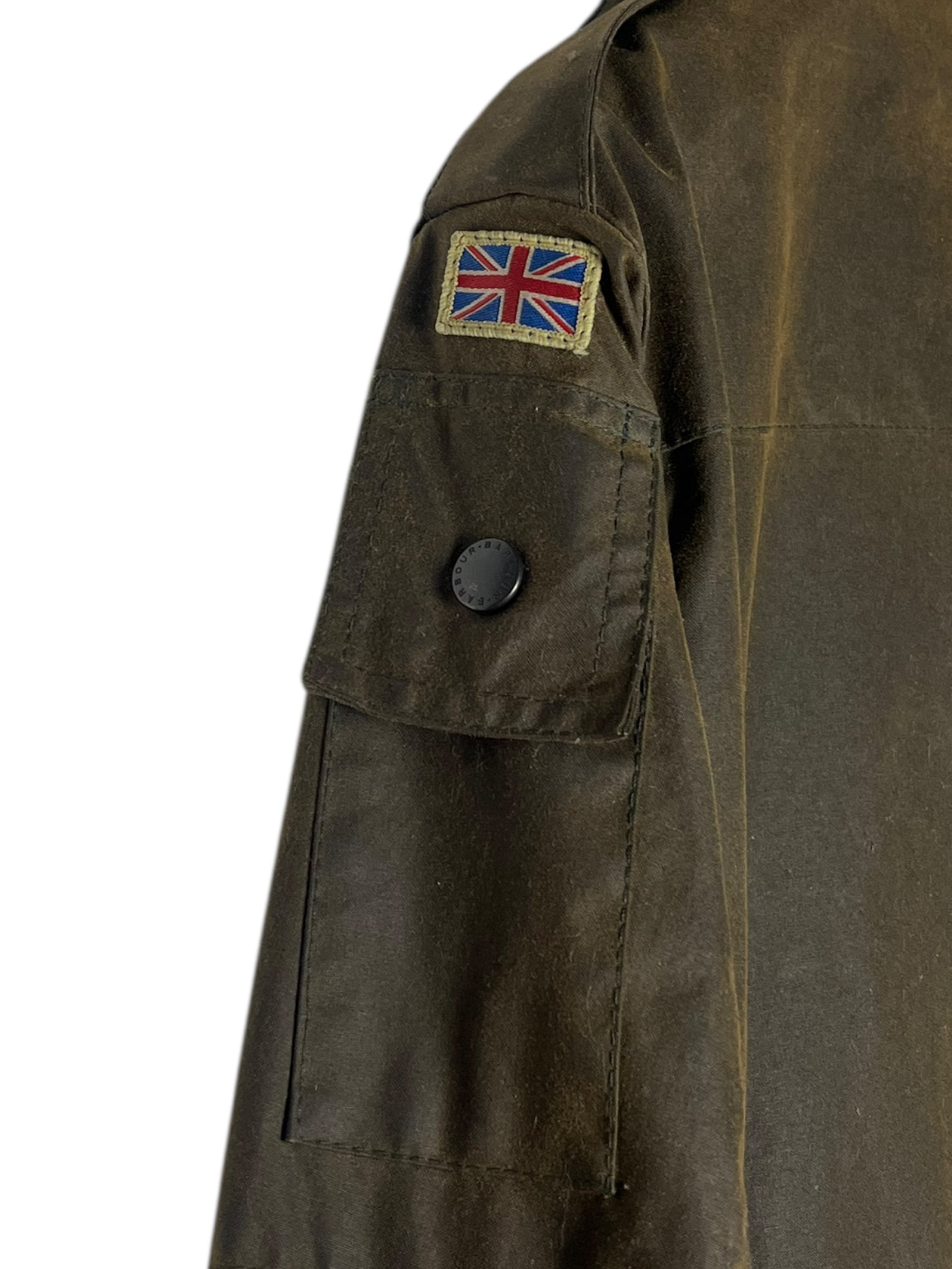 Rare Barbour Cowen Commando Jacket – Olive Brown – C46 XXL – Draps