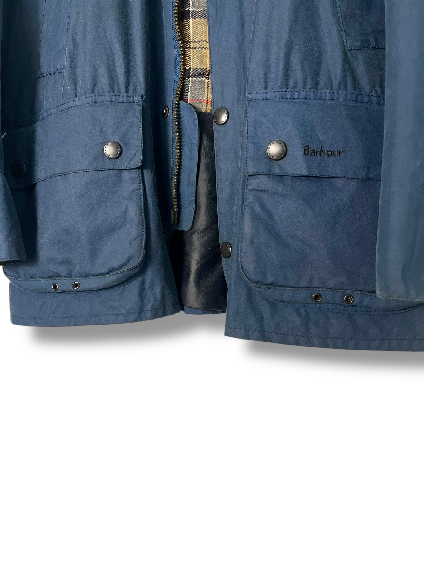 Barbour Ashby – Light Blue Waxed Cotton Jacket (size M) 2000