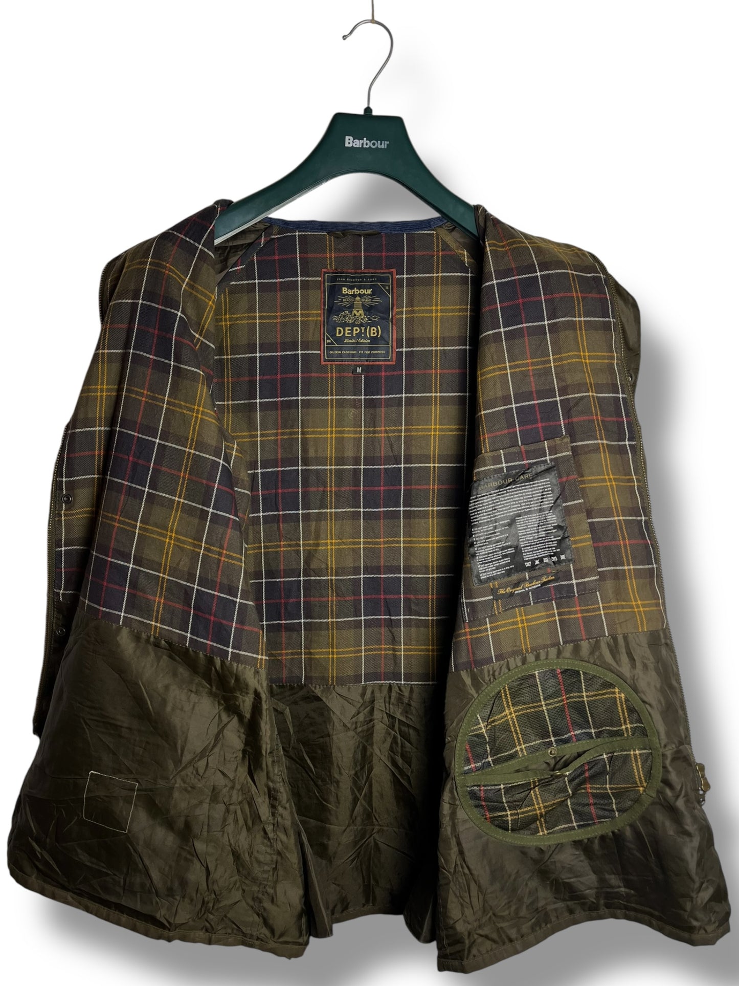 Barbour Customised Bedale – Dept (B) Lightweight Wax Jacket Green M